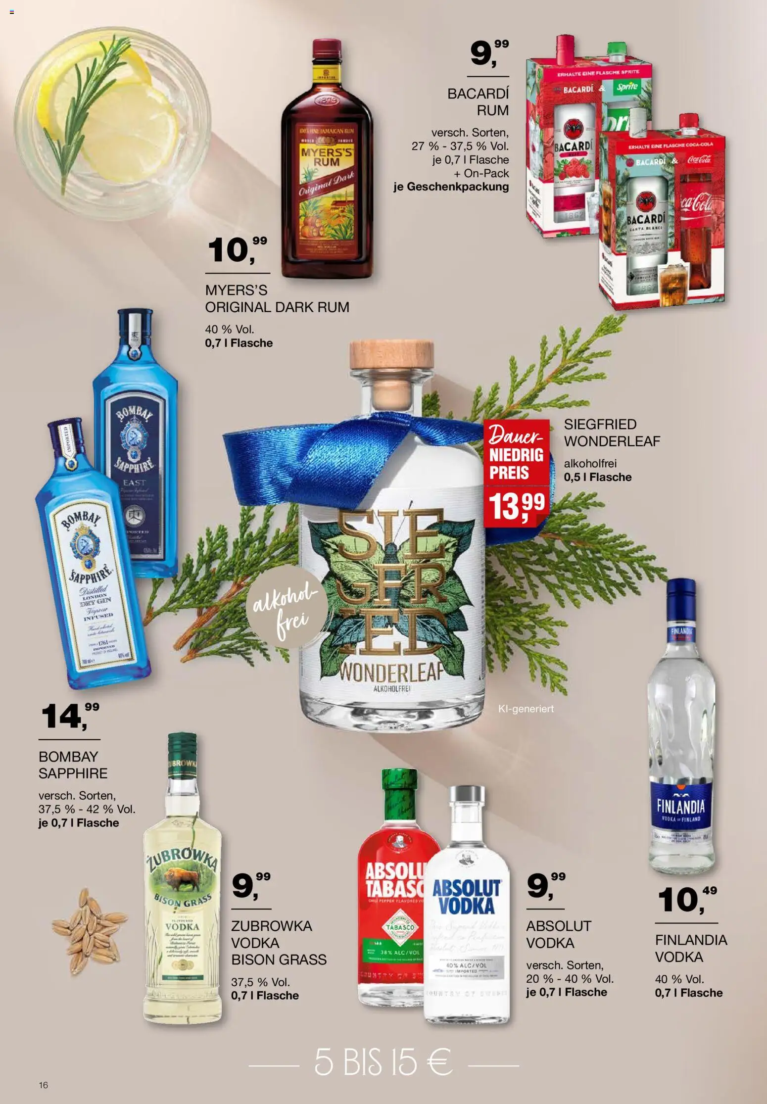 Handelshof Schöner Schenken – gültig ab 01.10.2026 | Seite: 16 | Produkte: Rum, Alkohol, Vodka, Gin