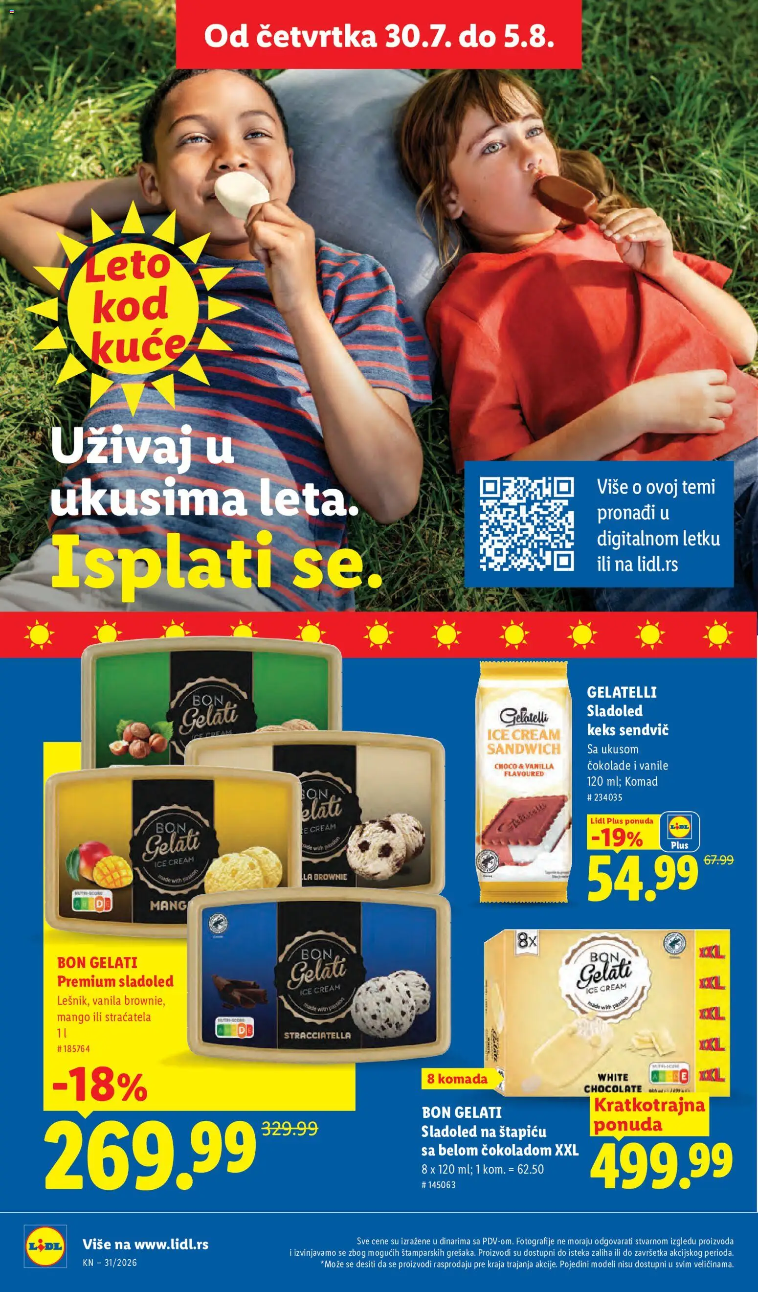 Lidl katalog - važi od 30.07.2026 | Strana: 46 | Proizvode: Keks, Sladoled, Vanila, Brownie
