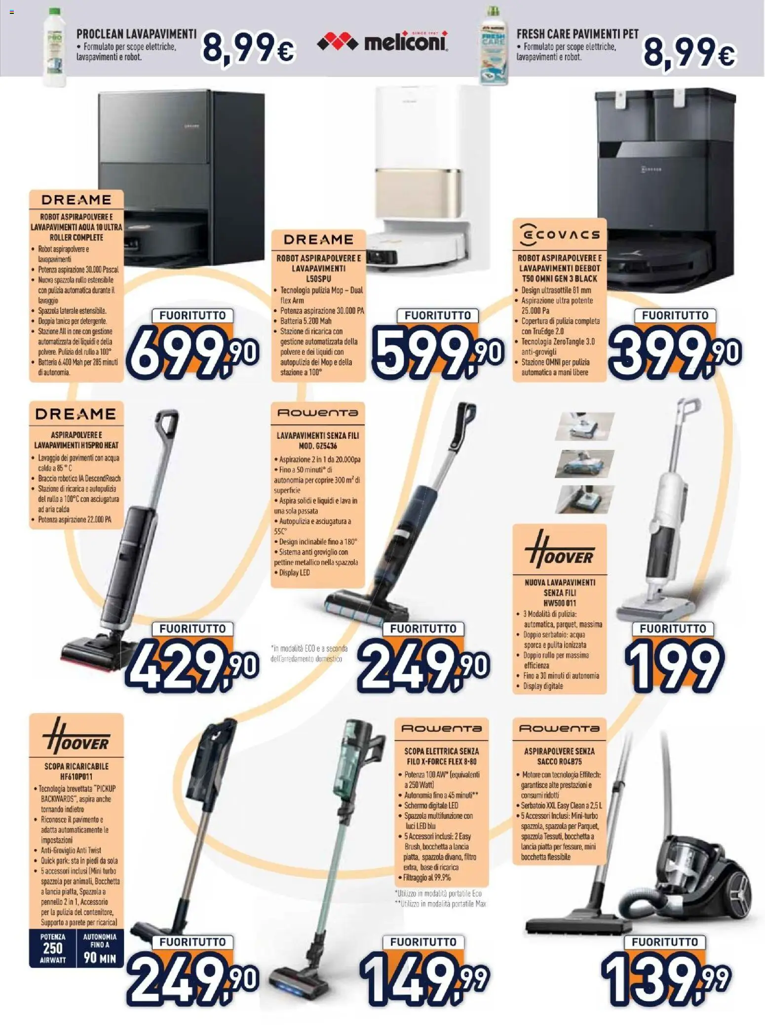 Volantino Unieuro del 10/08/2026 | Pagina: 16 | Prodotti: Spazzola, Robot aspirapolvere, Tanica, Robot
