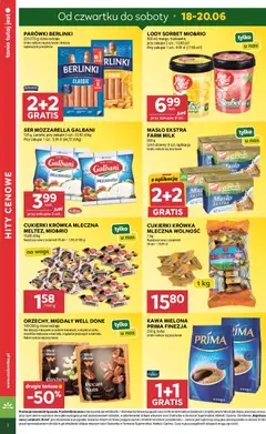 Pogląd oferty "Stokrotka gazetka" - ważna od 18.06.2026 | Strona: 2 | Produkty: Parówki berlinki, Krowka, Parówki, Masło