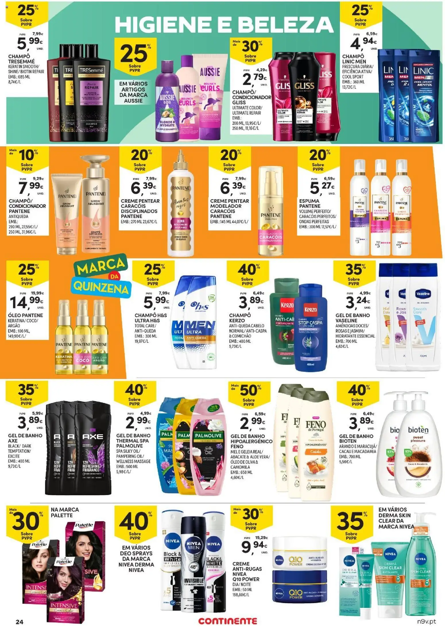 Continente Açores │ válido de 17/09/2026 | Página: 24 | Produtos: Geleia, Shampoo, Gel de banho, Óleo