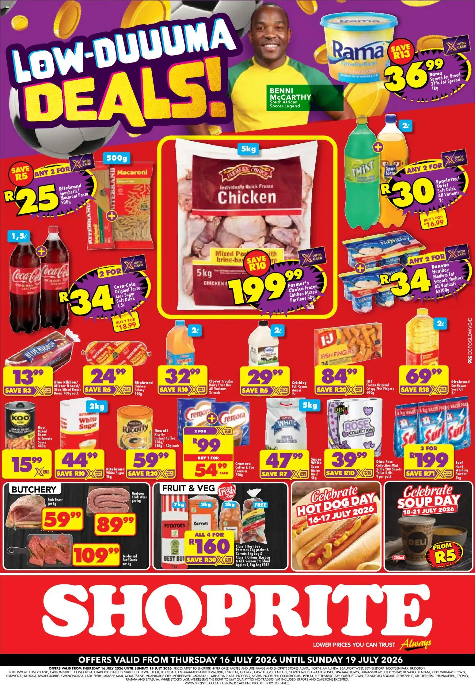 New Shoprite catalogue – valid from 16/07/2026 | Page: 1 | Products: Beans, Tea, Carrots, Cream