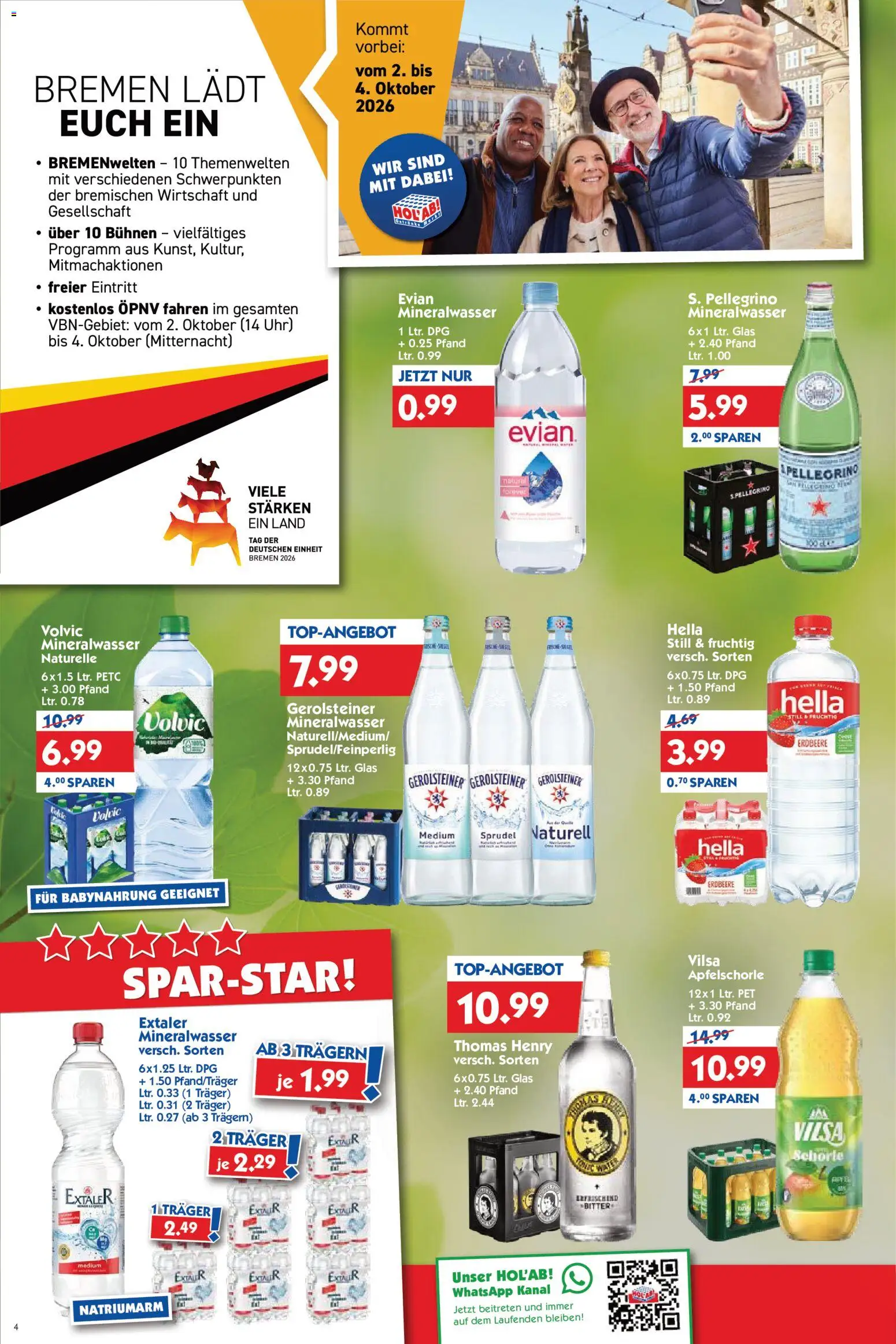 HOL’AB! Prospekt – gültig ab 07.09.2026 | Seite: 4 | Produkte: Hella, Volvic, Uhr, Gerolsteiner