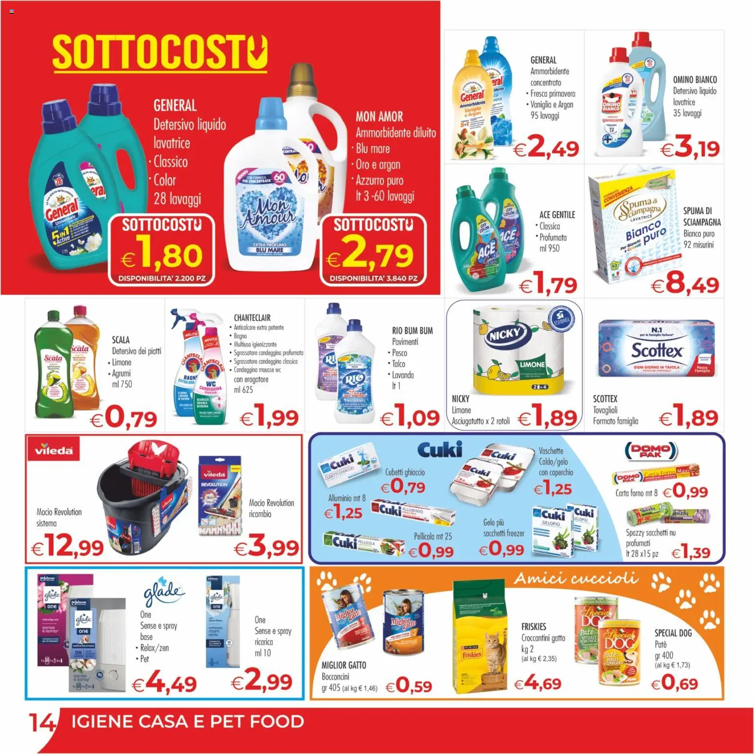 Volantino MerSi Supermercati del 09/09/2026 | Pagina: 14 | Prodotti: Mocio, Coniglio, Pellicola, Ghiaccio