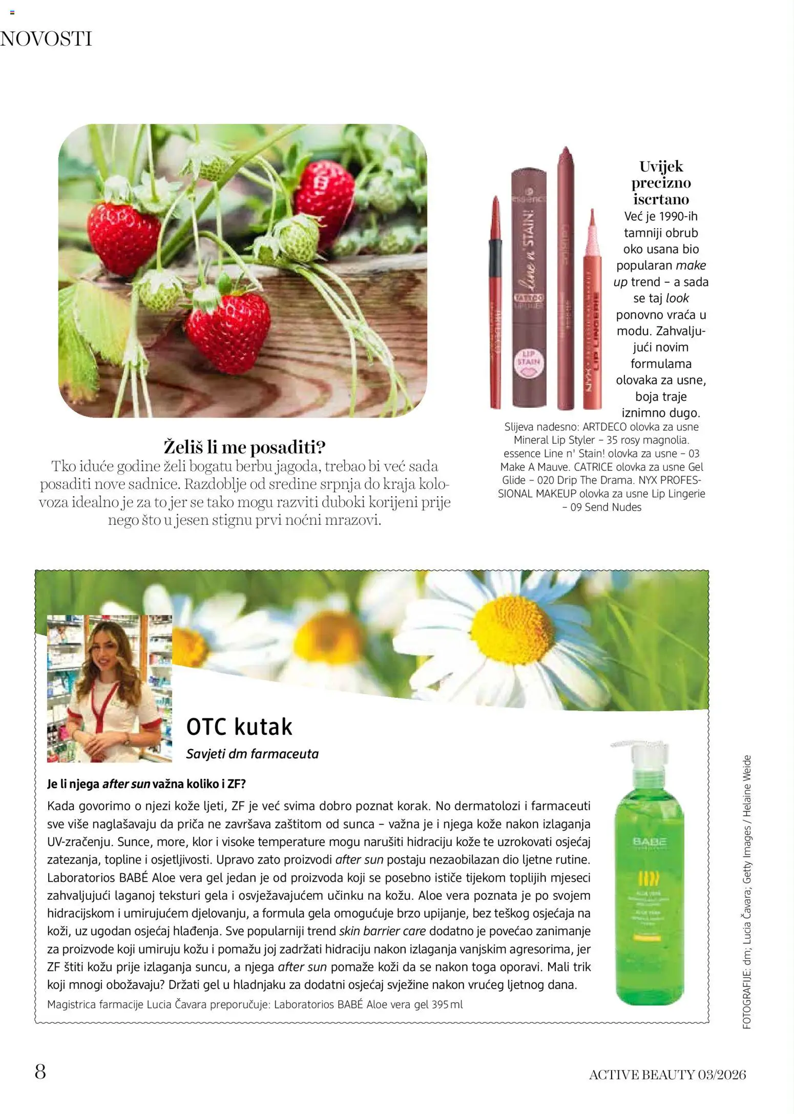 DM katalog | vrijedi od 26.08.2026 | Stranica: 8 | Proizvodi: Olovka za usne, Aloe vera