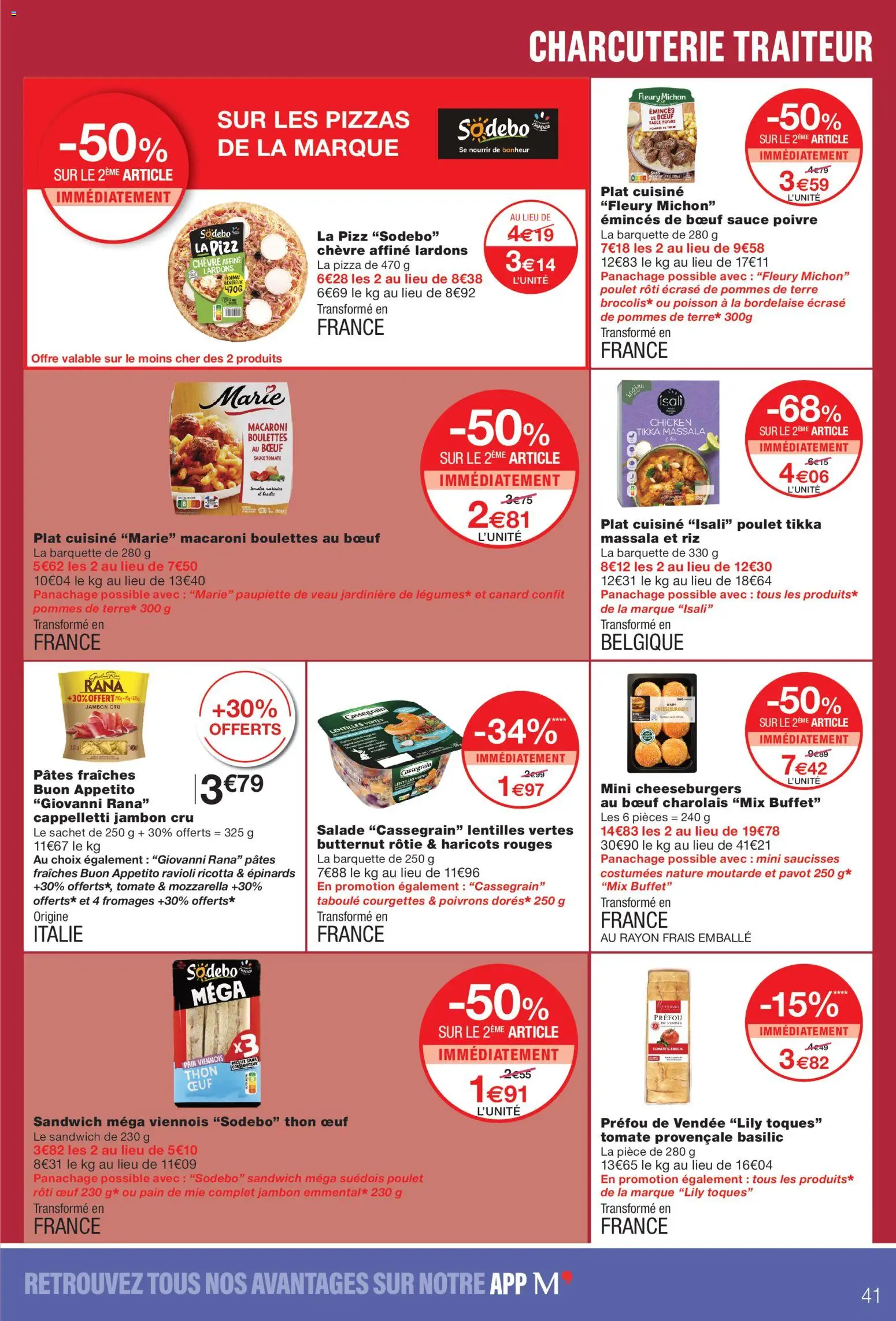 {H1} | Page: 41 | Produits: Charcuterie, Lentilles vertes, Épinards, Thon