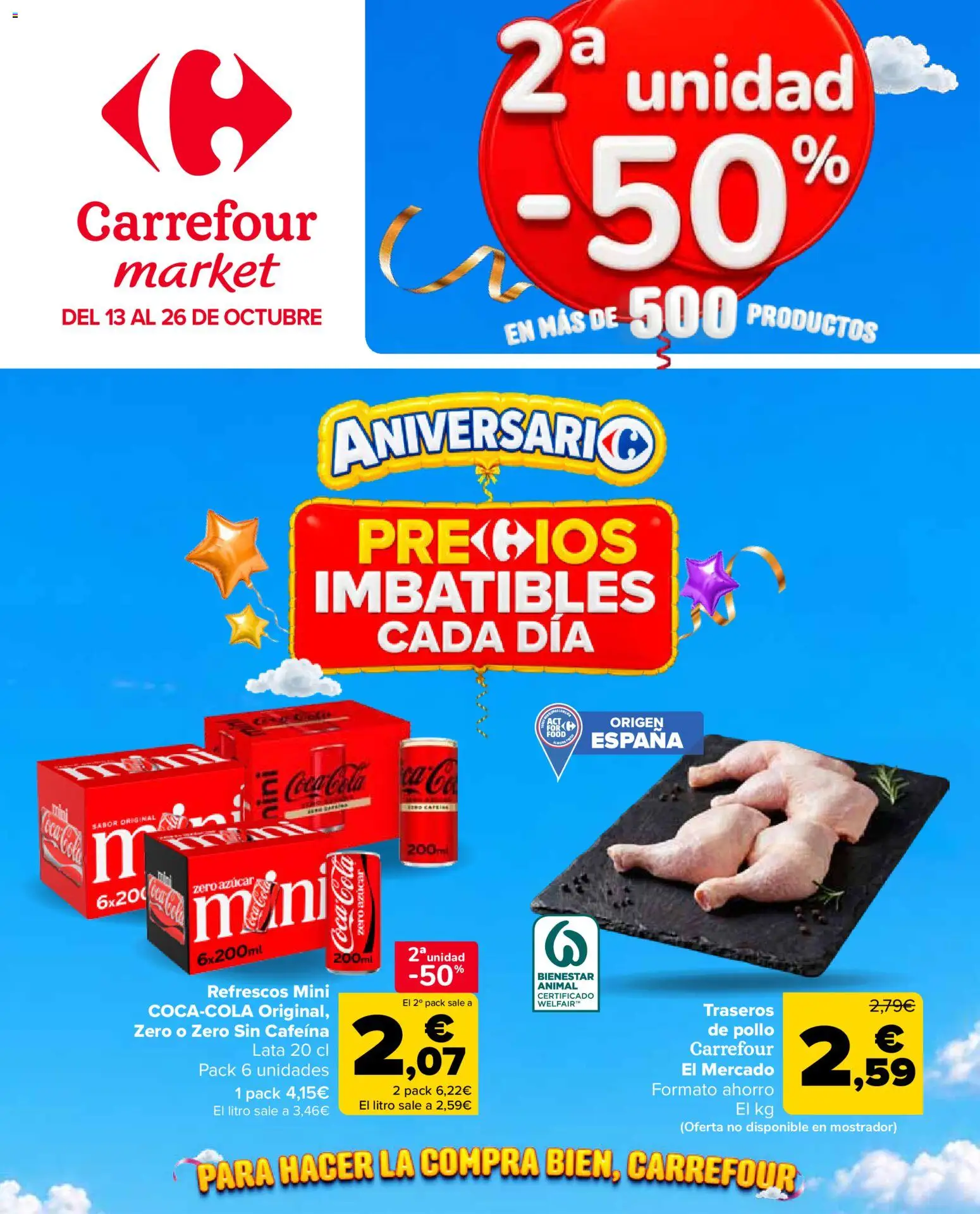 Carrefour Market folleto │ válido desde el 13/10/2026 | Página: 1 | Productos: Azúcar, Pollo