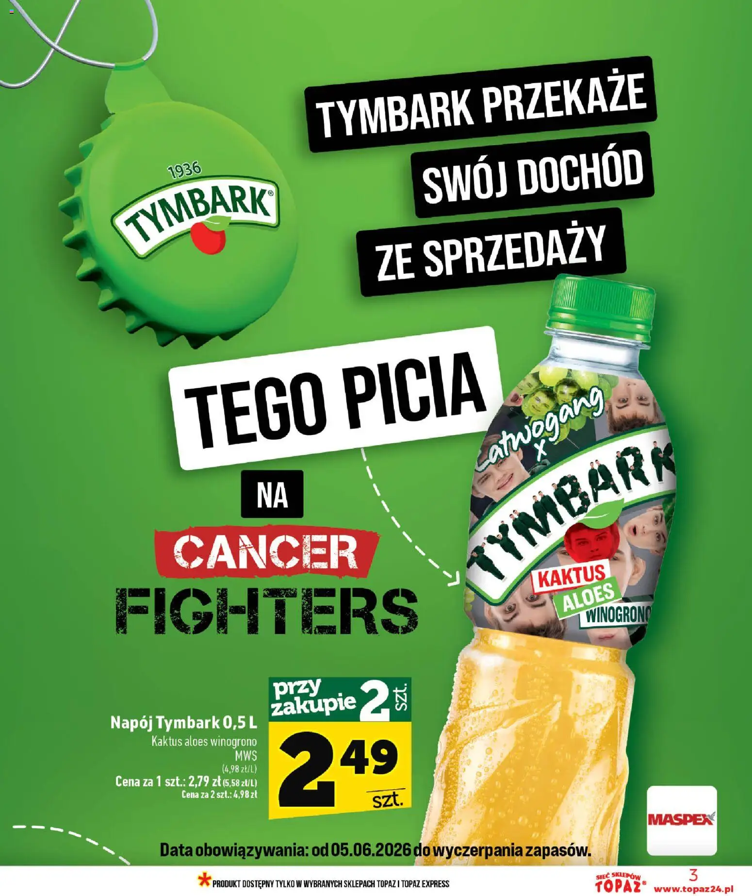 Topaz gazetka od 25.06.2026 | Strona: 3 | Produkty: Winogrono, Aloes