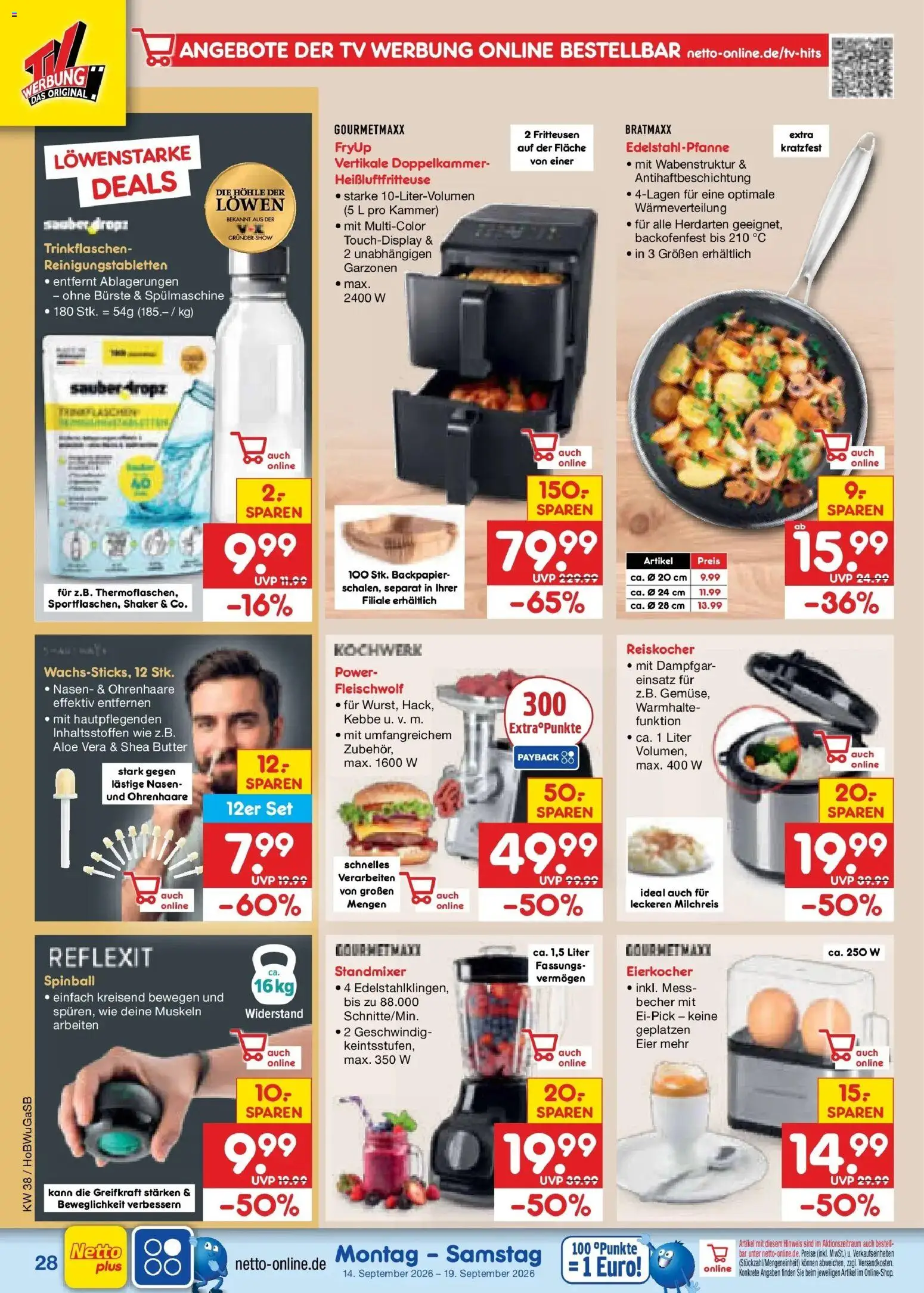 Netto Marken-Discount Prospekt Bielefeld – gültig ab 14.09.2026 | Seite: 40 | Produkte: Butter, Eier, Bürste, Eierkocher