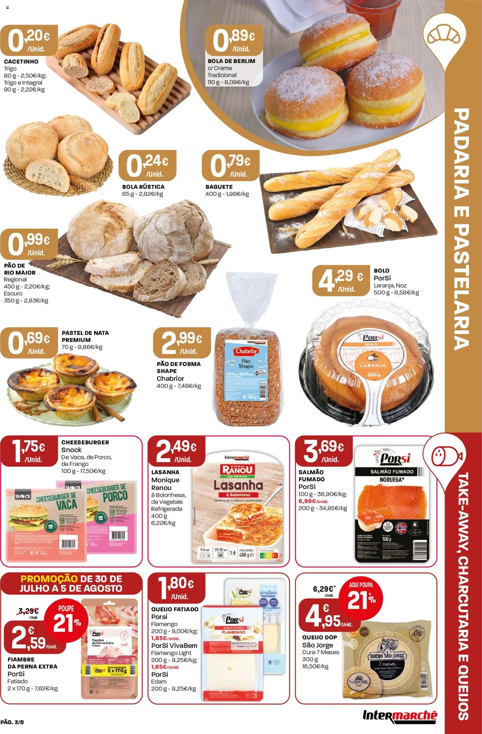 Intermarché Folheto Mini │ válido de 30/07/2026 | Página: 3 | Produtos: Frango, Padaria, Bolo, Queijo