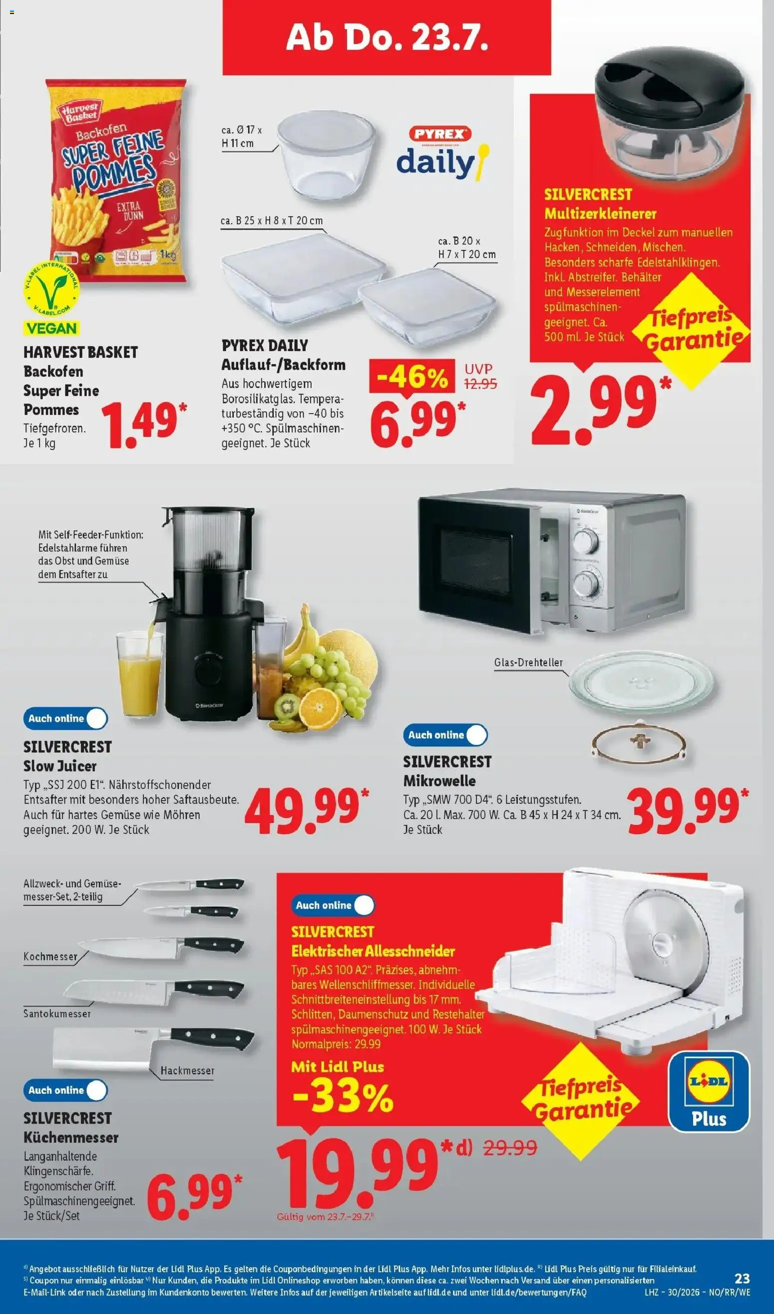 Lidl Prospekt Zülpich – gültig ab 20.07.2026 | Seite: 49 | Produkte: Mikrowelle, Pommes, Obst, Backofen