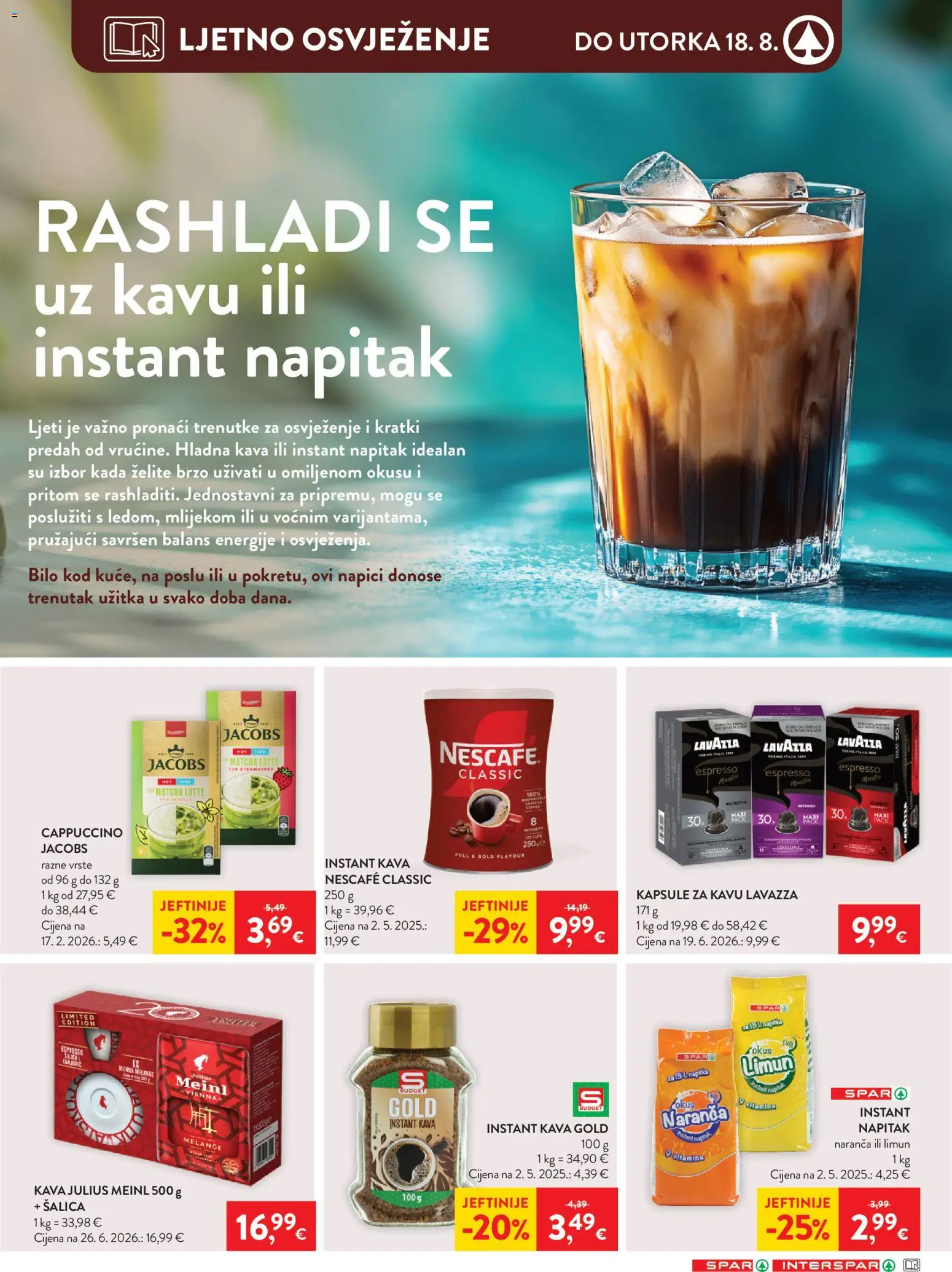 Interspar katalog | vrijedi od 12.08.2026 | Stranica: 25 | Proizvodi: Espresso, Kava instant, Instant kava, Limun