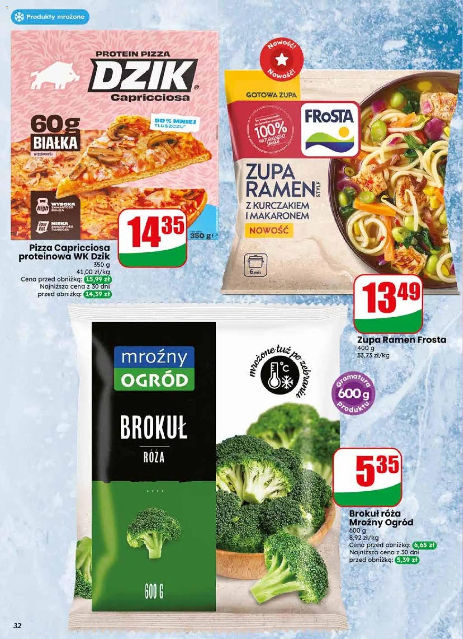 Dino gazetka od 13.05.2026 | Strona: 32 | Produkty: Brokuł, Zupa, Pizza capricciosa, Pizza