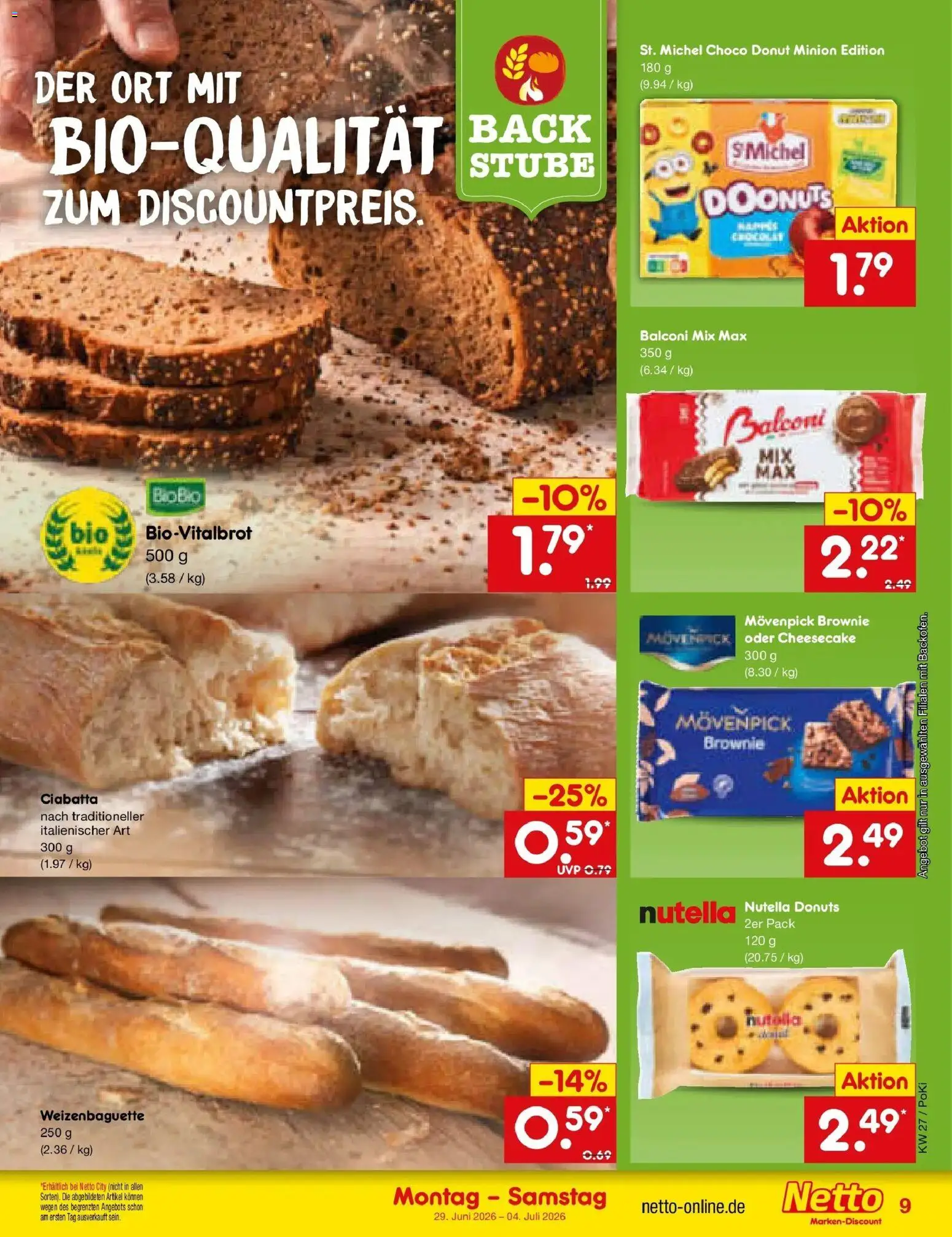 Netto Marken-Discount Prospekt Selb – gültig ab 29.06.2026 | Seite: 11 | Produkte: Nutella, Donuts