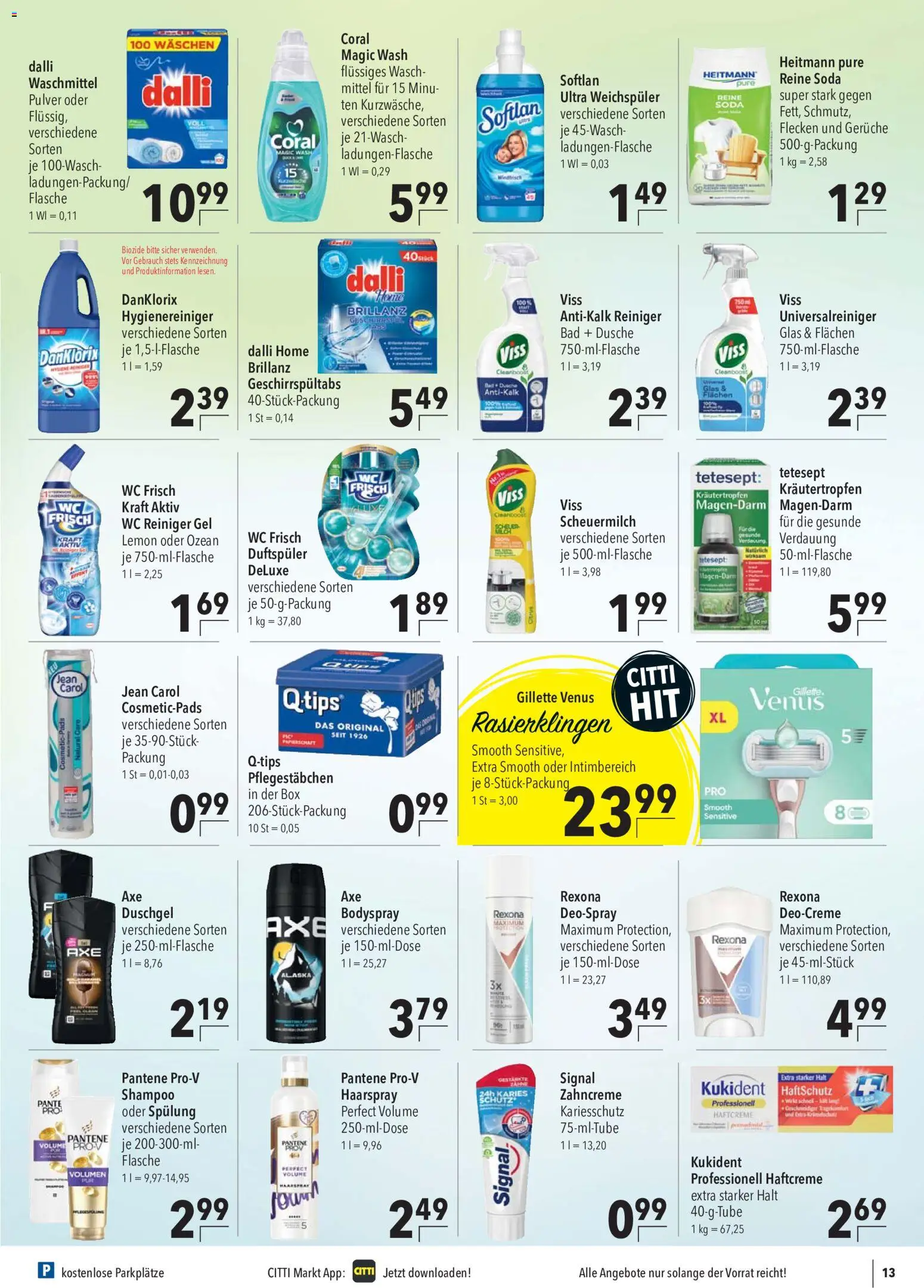 CITTI Markt Prospekt – gültig ab 10.06.2026 | Seite: 15 | Produkte: Box, Duschgel, Wc frisch, Deospray