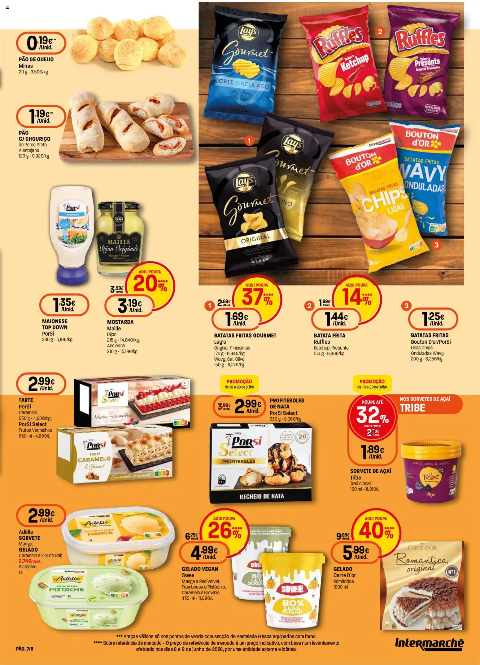 Intermarché Folheto Contact │ válido de 16/07/2026 | Página: 7 | Produtos: Gelado, Chouriço, Ketchup, Sorvete