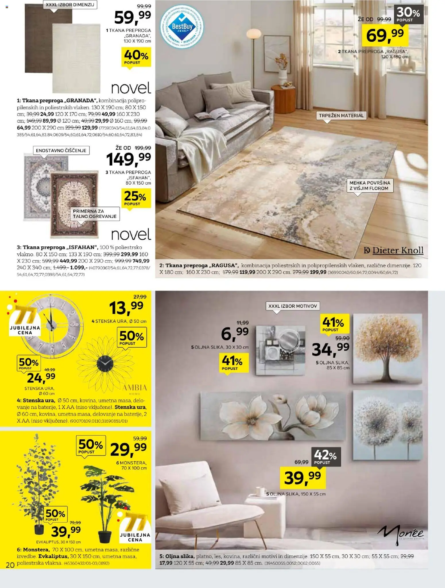 Novi XXXL Lesnina katalog ponudbe – veljaven od 14.09.2026 | Stran: 20 | Izdelki: Preproga