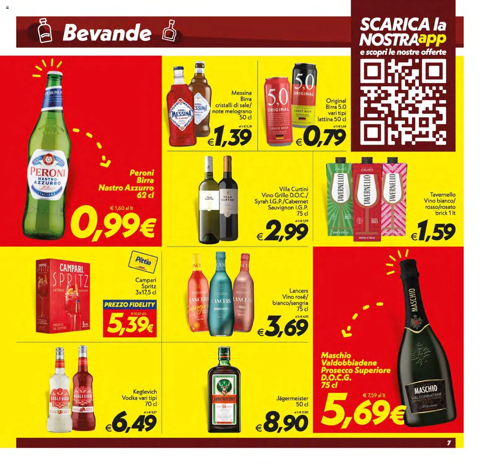 Volantino SuperConveniente del 30/06/2026 | Pagina: 7 | Prodotti: Birra, Vodka, Prosecco, Vino