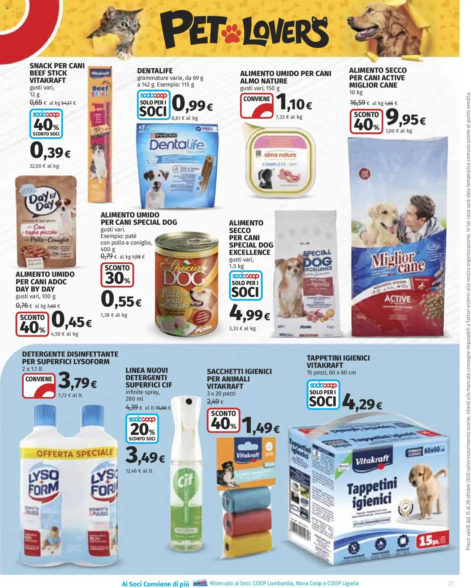 Volantino COOP del 15/10/2026 | Pagina: 21 | Prodotti: Paté, Pollo, Detergente, Data