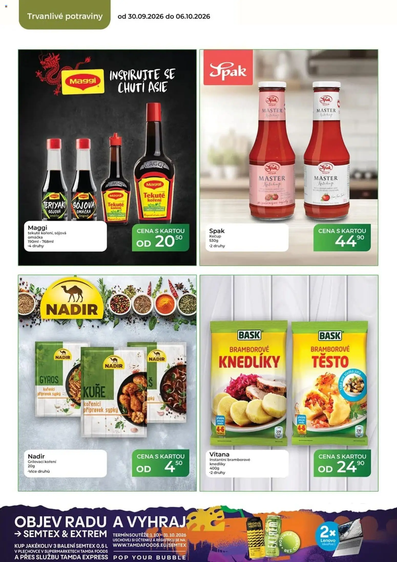Tamda Foods leták od 30.09.2026 | Strana: 40 | Produkty: Maggi, Potraviny, Kuře, Těsto