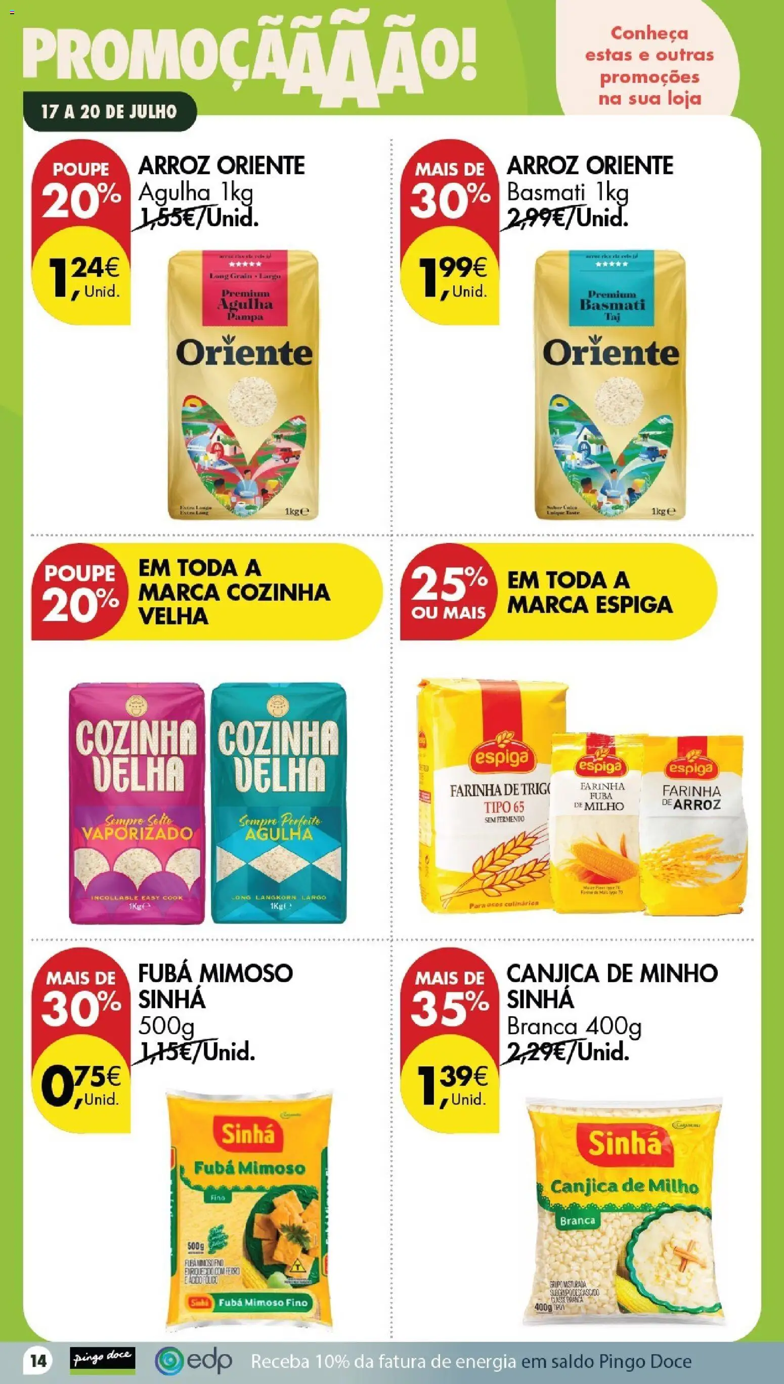 Pingo Doce Poupe este Fim de Semana │ válido de 17/07/2026 | Página: 12 | Produtos: Farinha de trigo, Ferro, Arroz, Milho