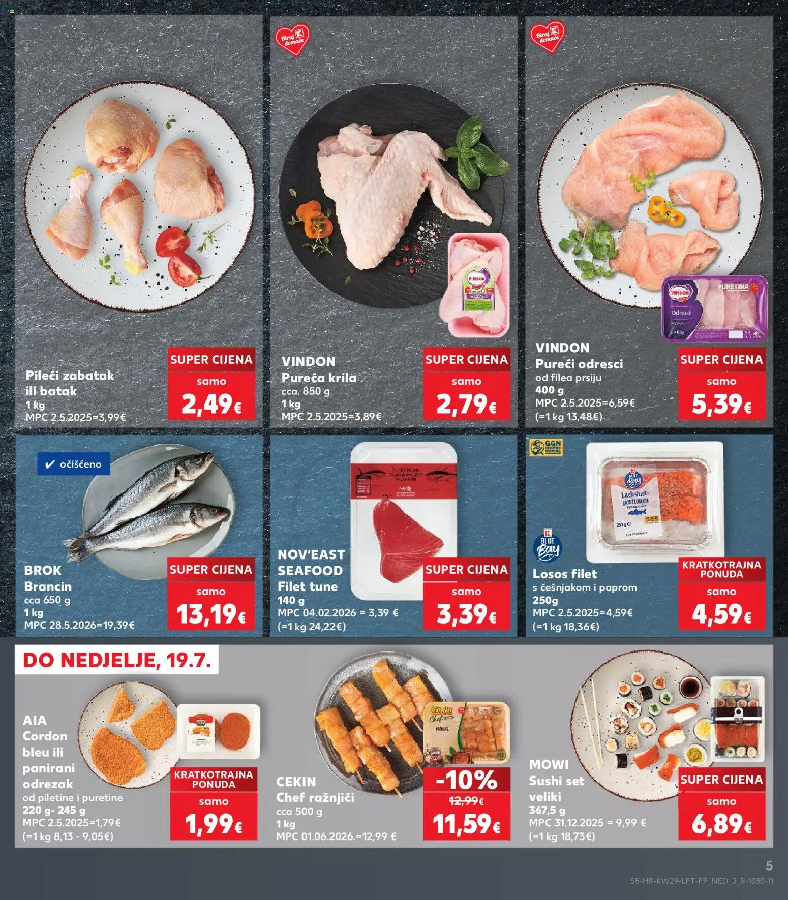 Kaufland katalog | vrijedi od 15.07.2026 | Stranica: 5 | Proizvodi: Sushi set, Sushi, Brancin, Tuna
