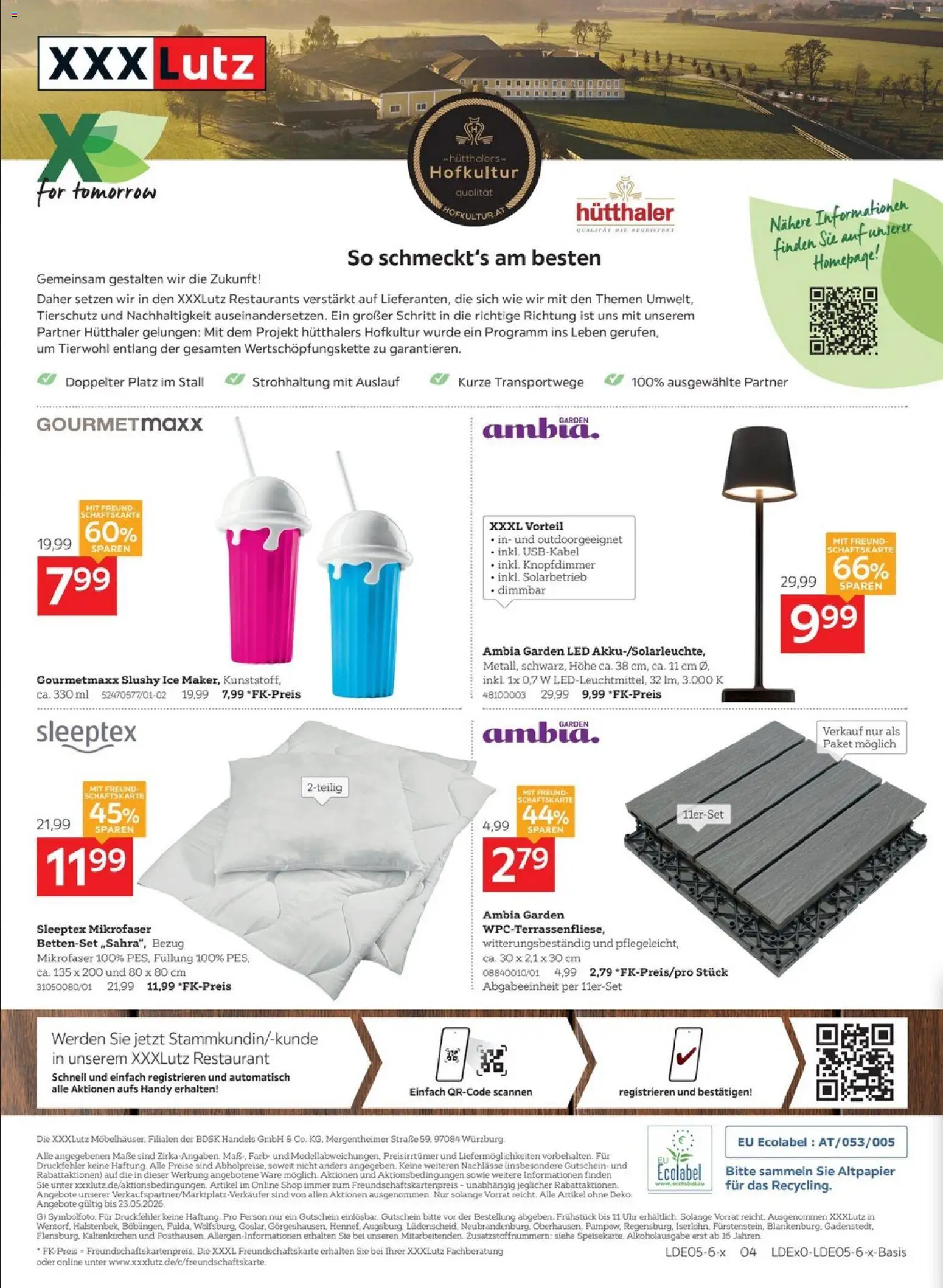 XXXLutz Restaurantgutscheine – gültig ab 09.05.2026 | Seite: 18 | Produkte: Bettenset, Uhr