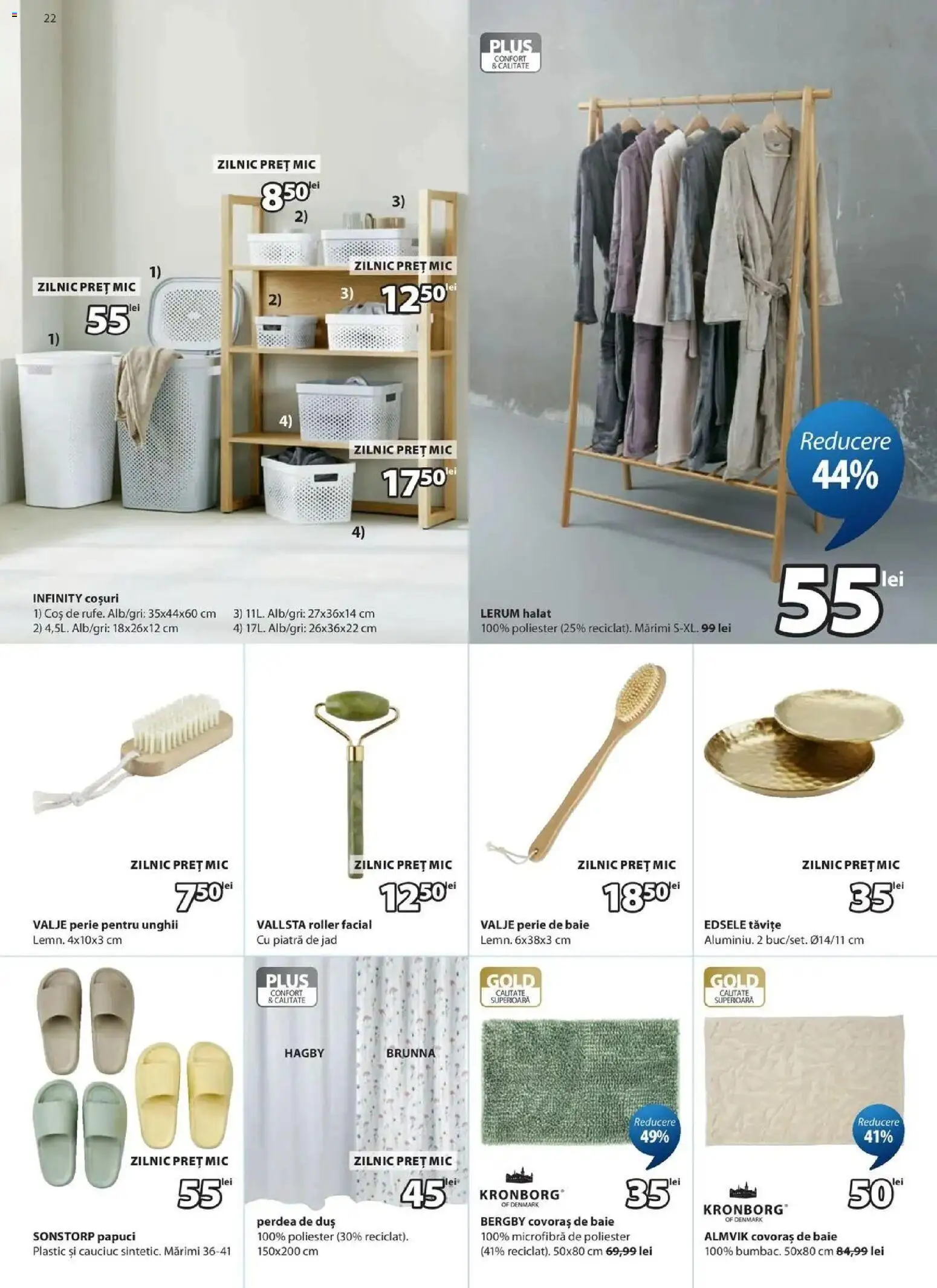 JYSK Catalog - Oferta 25.08.2026 - 23.09.2026 | Pagină: 22 | Produse: Duș, Perdea, Plus, Papuci