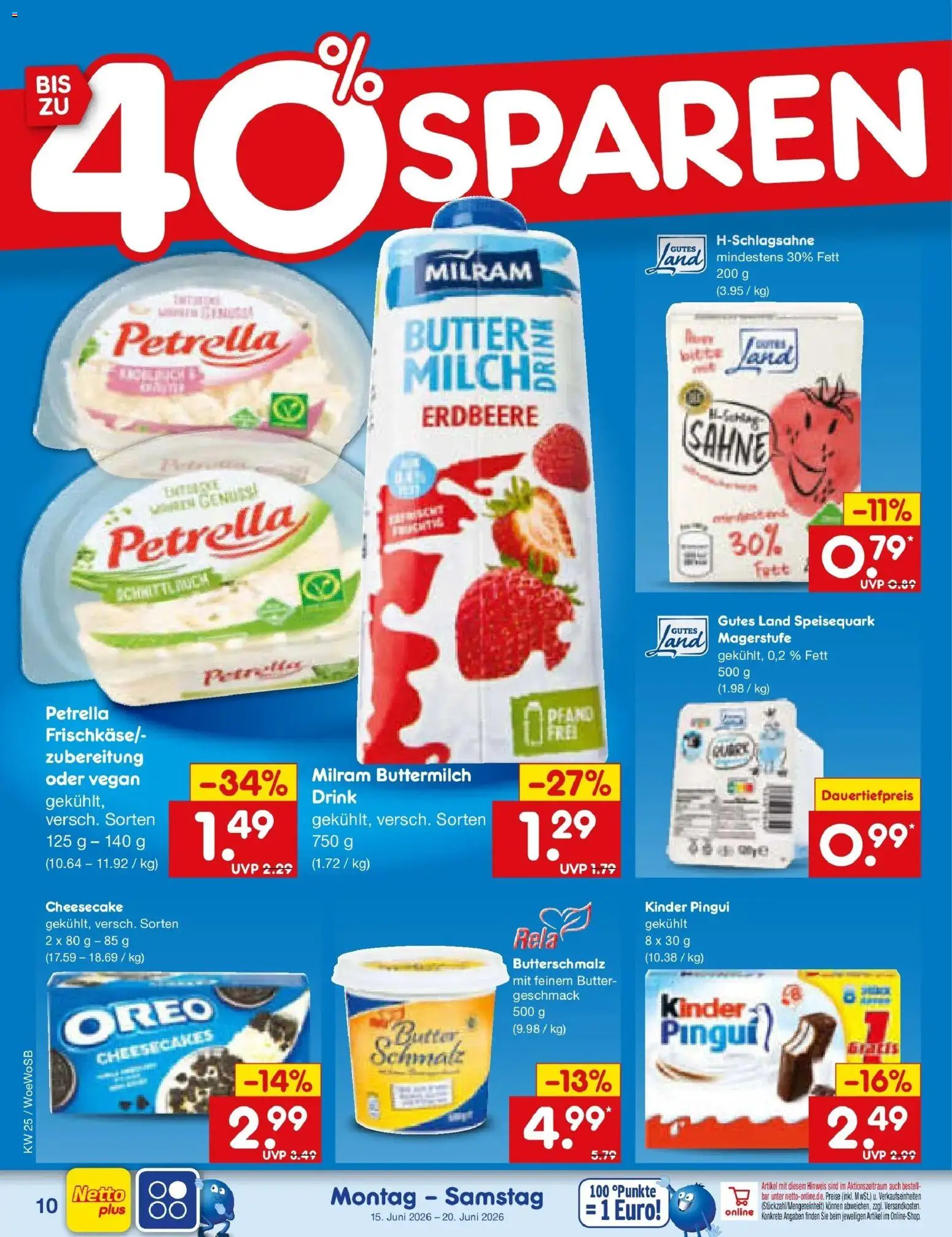 Netto Marken-Discount Prospekt Gemmingen – gültig ab 14.06.2026 | Seite: 12 | Produkte: Butterschmalz, Butter, Sahne, Speisequark