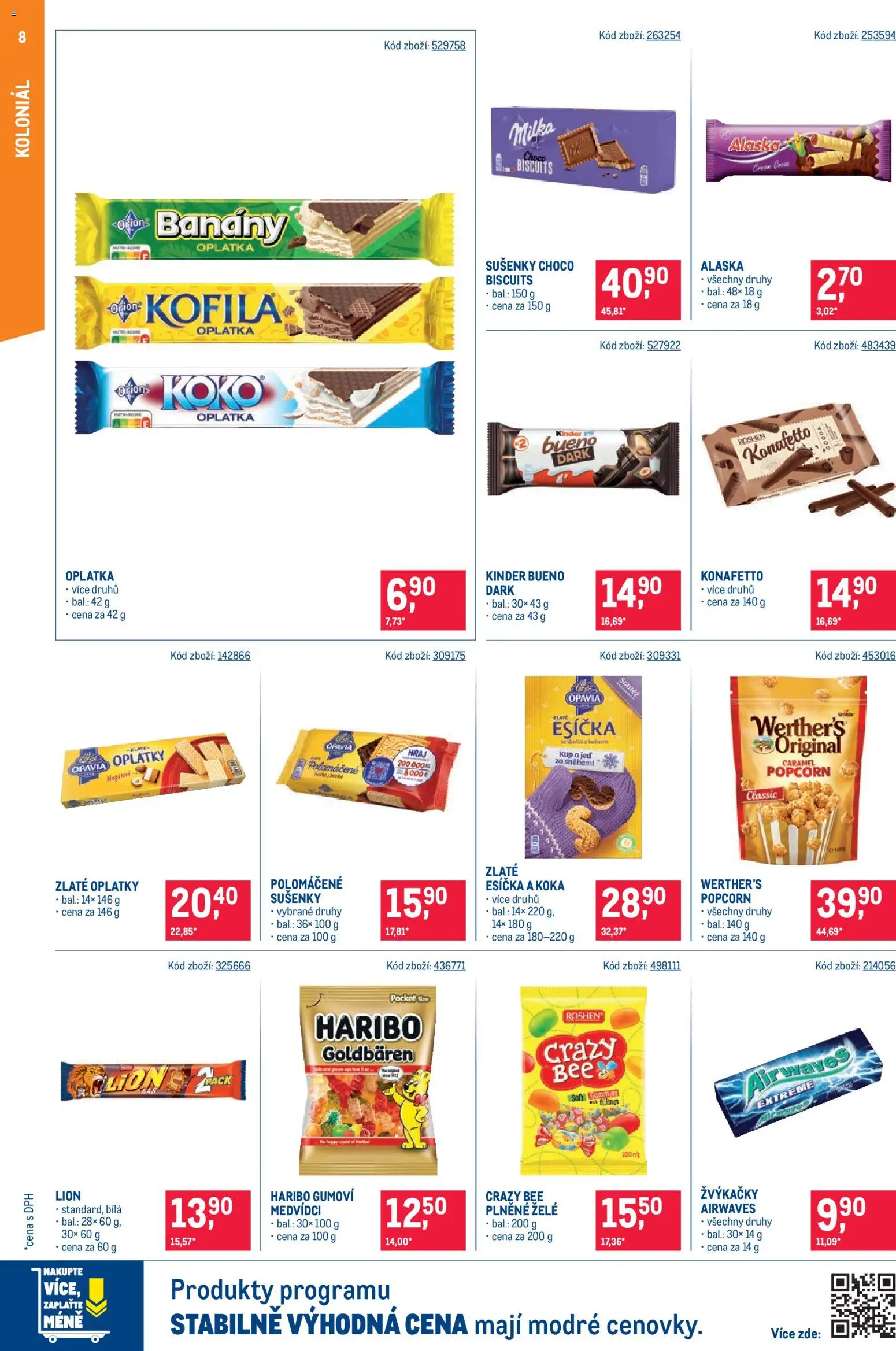 Makro leták - Maloobchod od 15.07.2026 | Strana: 8 | Produkty: Milka, Haribo, Esíčka, Sušenky