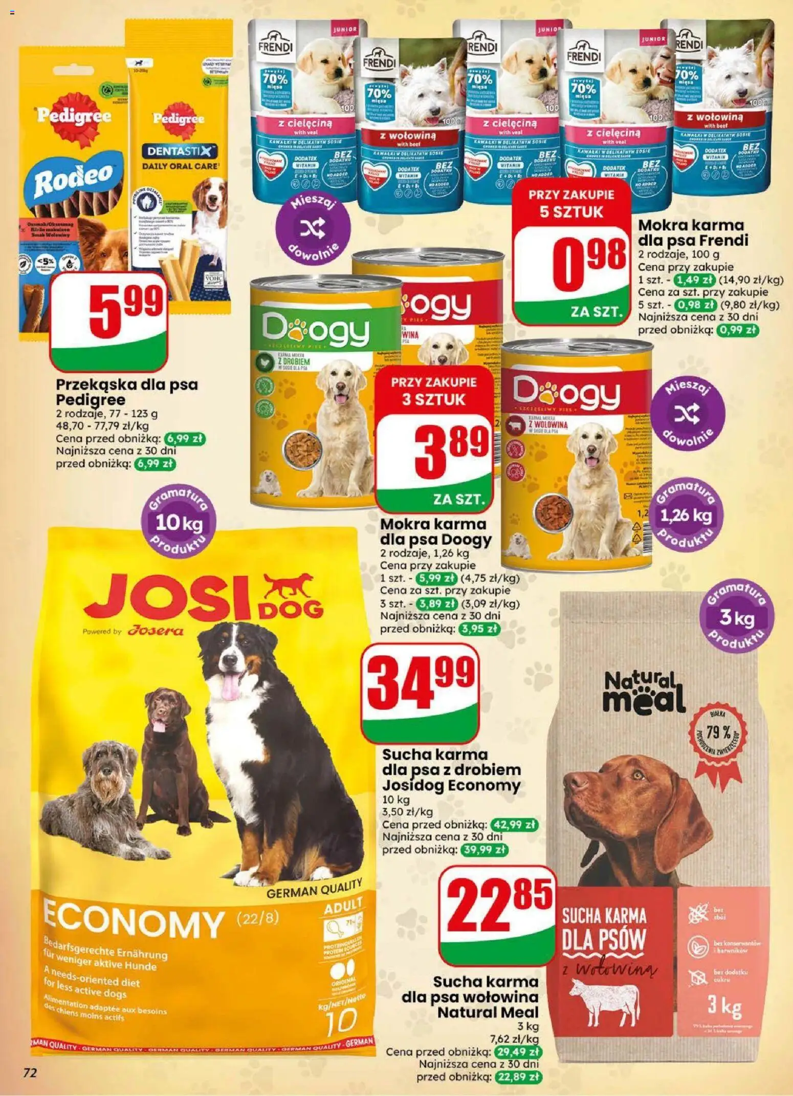 Dino gazetka od 02.09.2026 | Strona: 72 | Produkty: Pedigree, Dentastix, Wołowina, Cielęcina