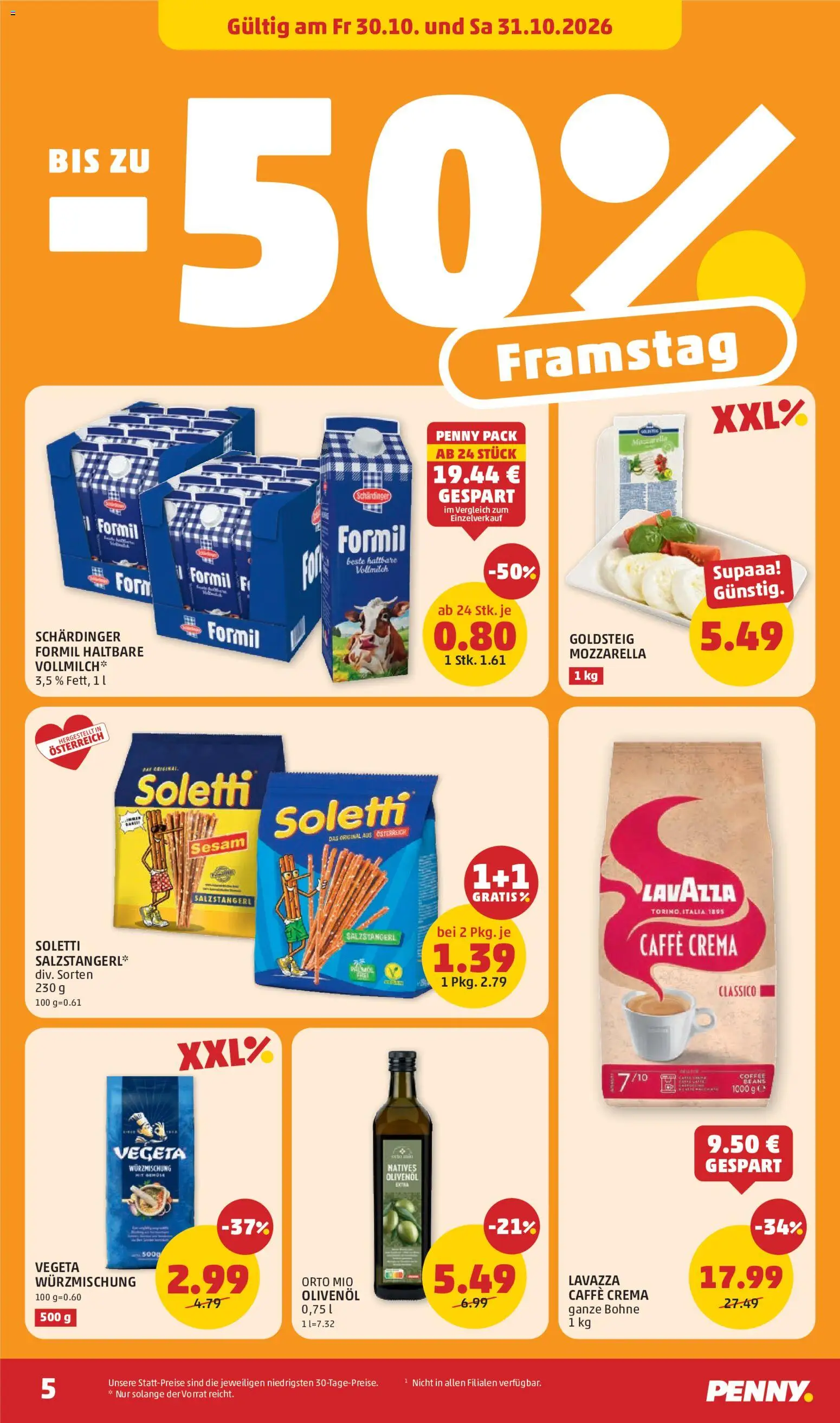 Penny Markt Flugblatt gültig ab 29.10.2026 | Seite: 5 | Produkte: Bohne, Vollmilch