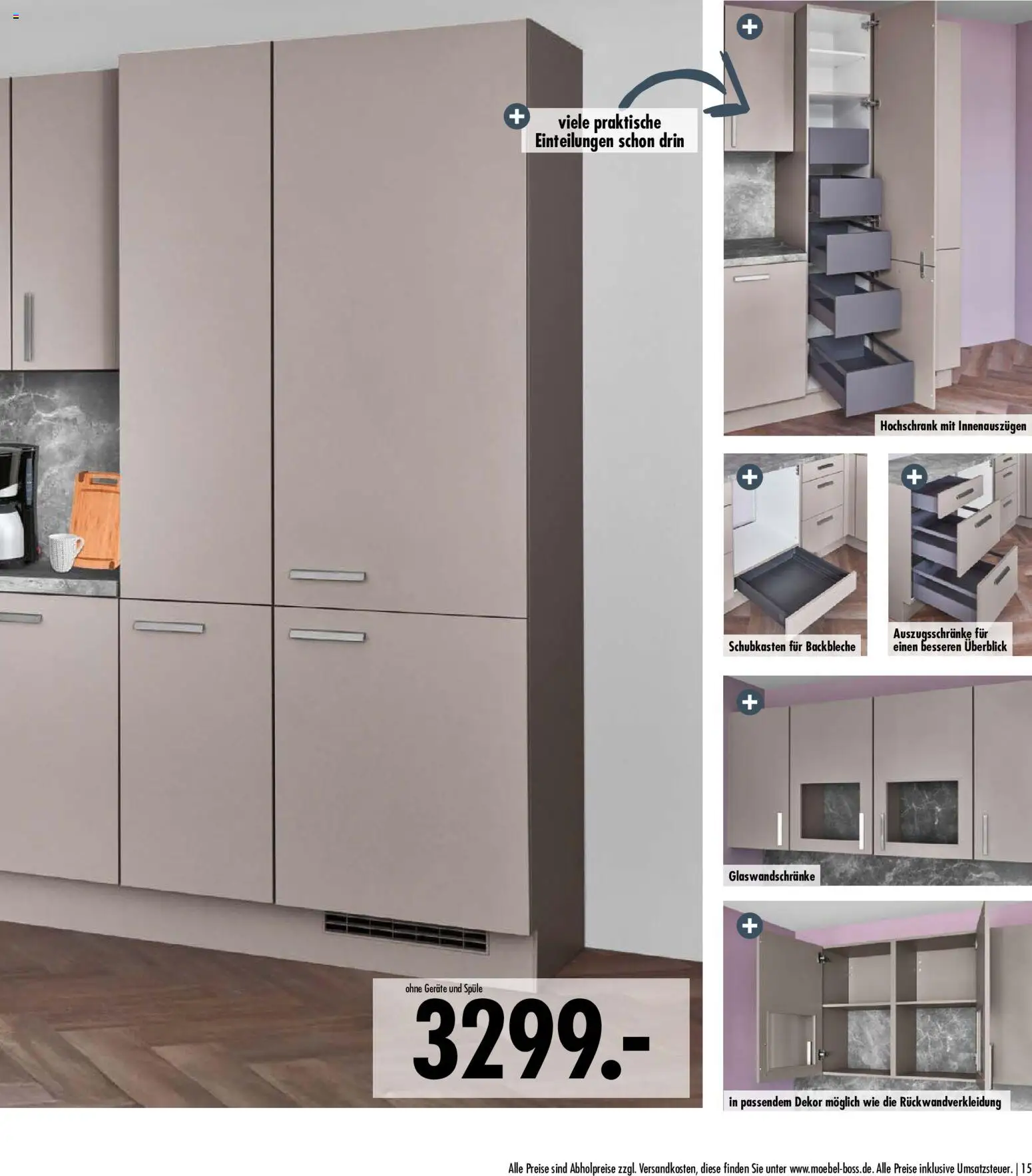 SB Möbel Boss Küchenkatalog 2026 – gültig ab 09.04.2026 | Seite: 15 | Produkte: Hochschrank