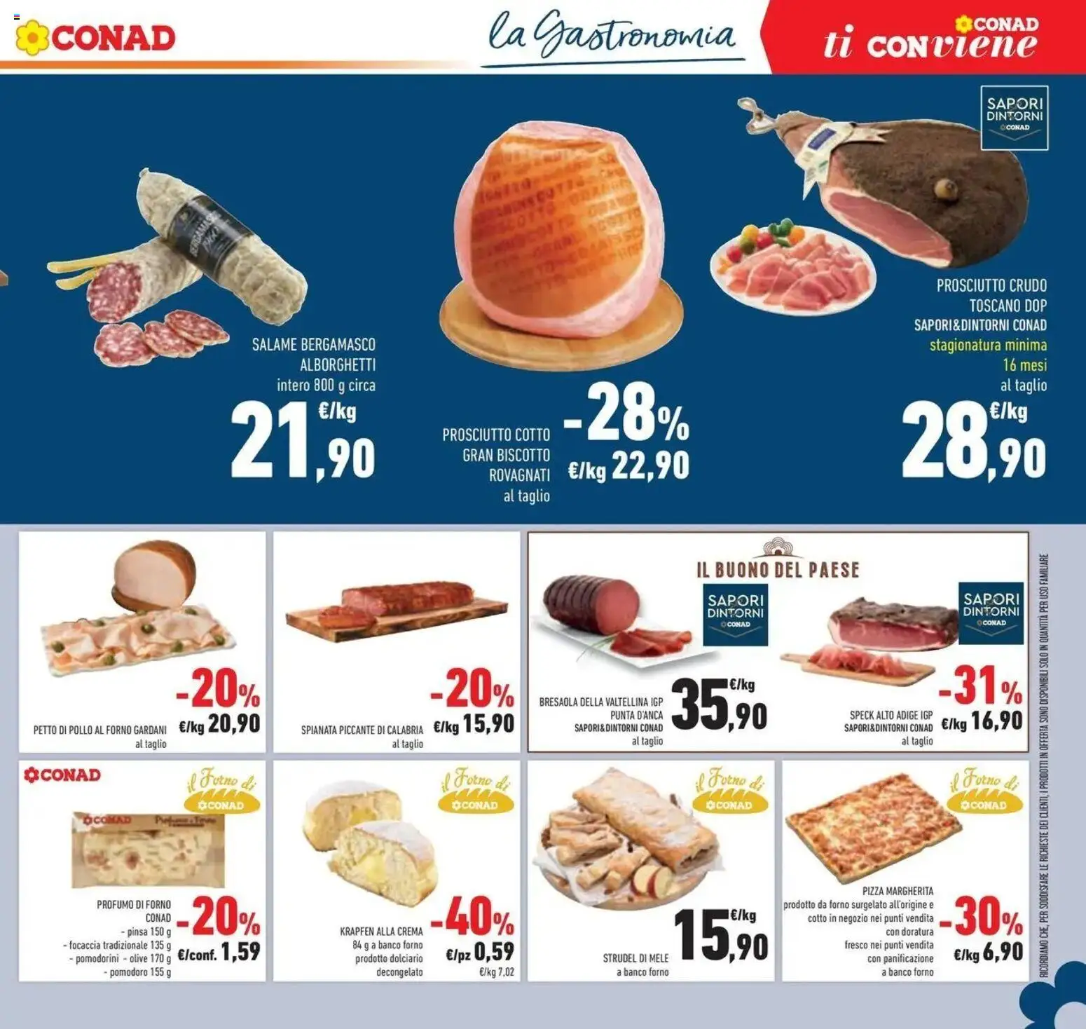 Anteprima volantino Conad dal 23/09/2026 prossima settimana | Pagina: 19 | Prodotti: Prosciutto Crudo, Prosciutto Cotto, Prosciutto, Il forno