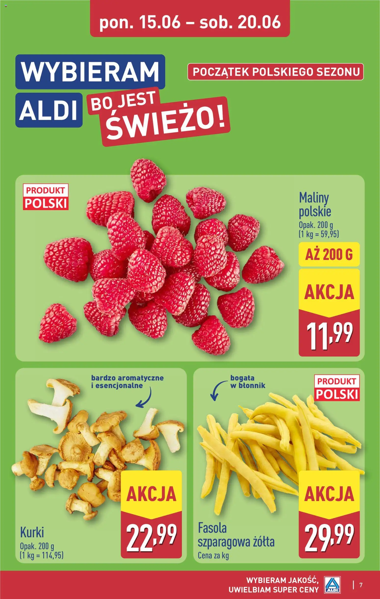 Aldi Polsko leták - Artykuły przemysłowe i tekstylia od 18.06.2026 | Strana: 7 | Produkty: Maliny