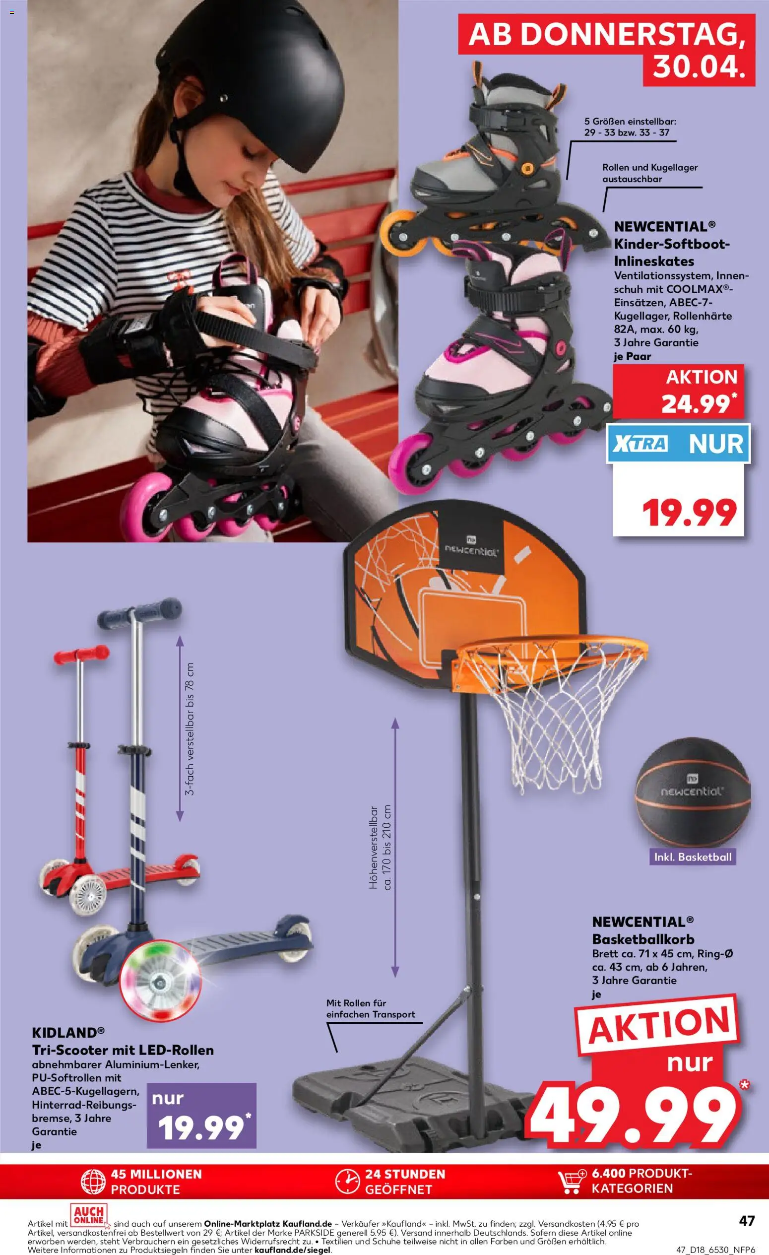 Kaufland Prospekt Frankfurt (Oder)	 – gültig ab 30.04.2026 | Seite: 47 | Produkte: Scooter, Basketball