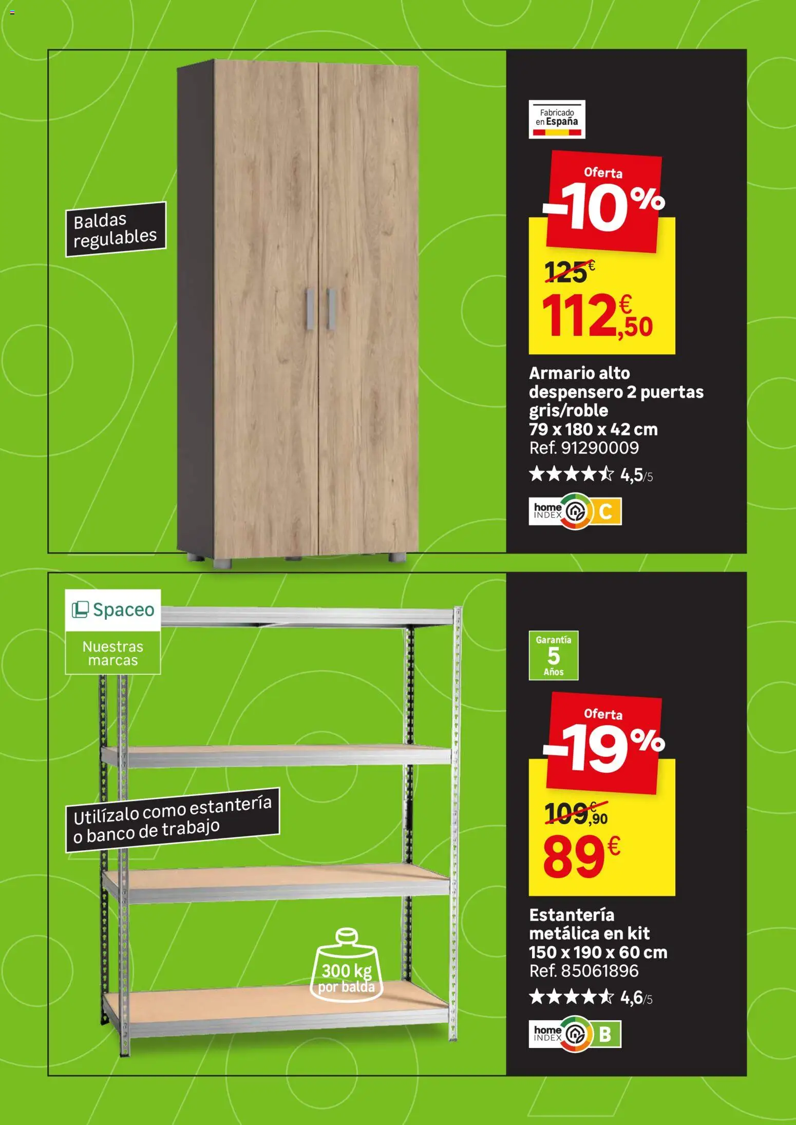 Leroy Merlin Black Friday │ válido desde el 20/10/2026 | Página: 81 | Productos: Estantería, Estantería metálica, Armario, Puertas