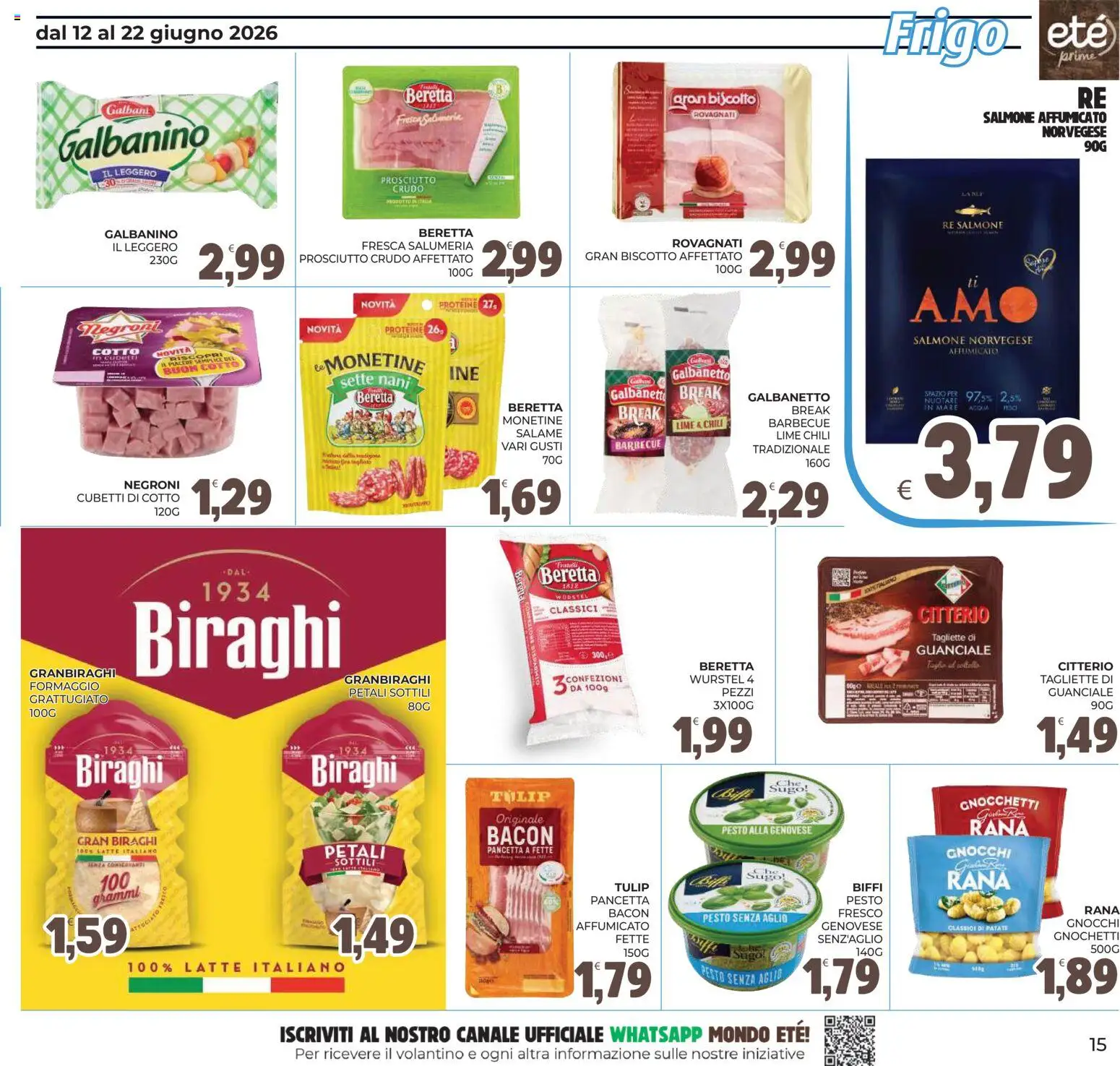 Volantino Eté del 12.06.2026 | Pagina: 15 | Prodotti: Latte, Gnocchi, Sugo, Guanciale