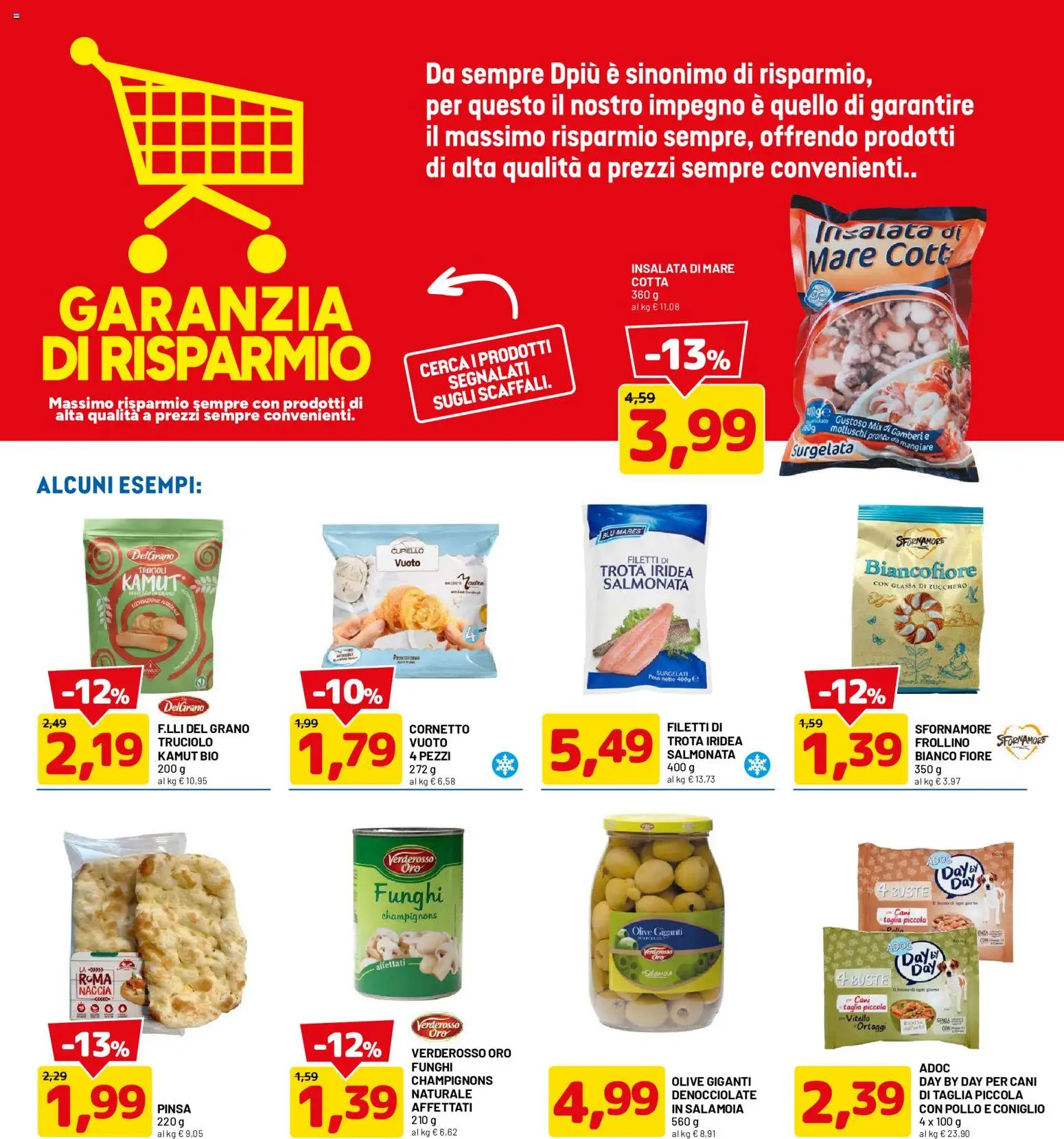 Volantino D Più del 14/09/2026 | Pagina: 13 | Prodotti: Insalata, Zucchero, Funghi, Coniglio