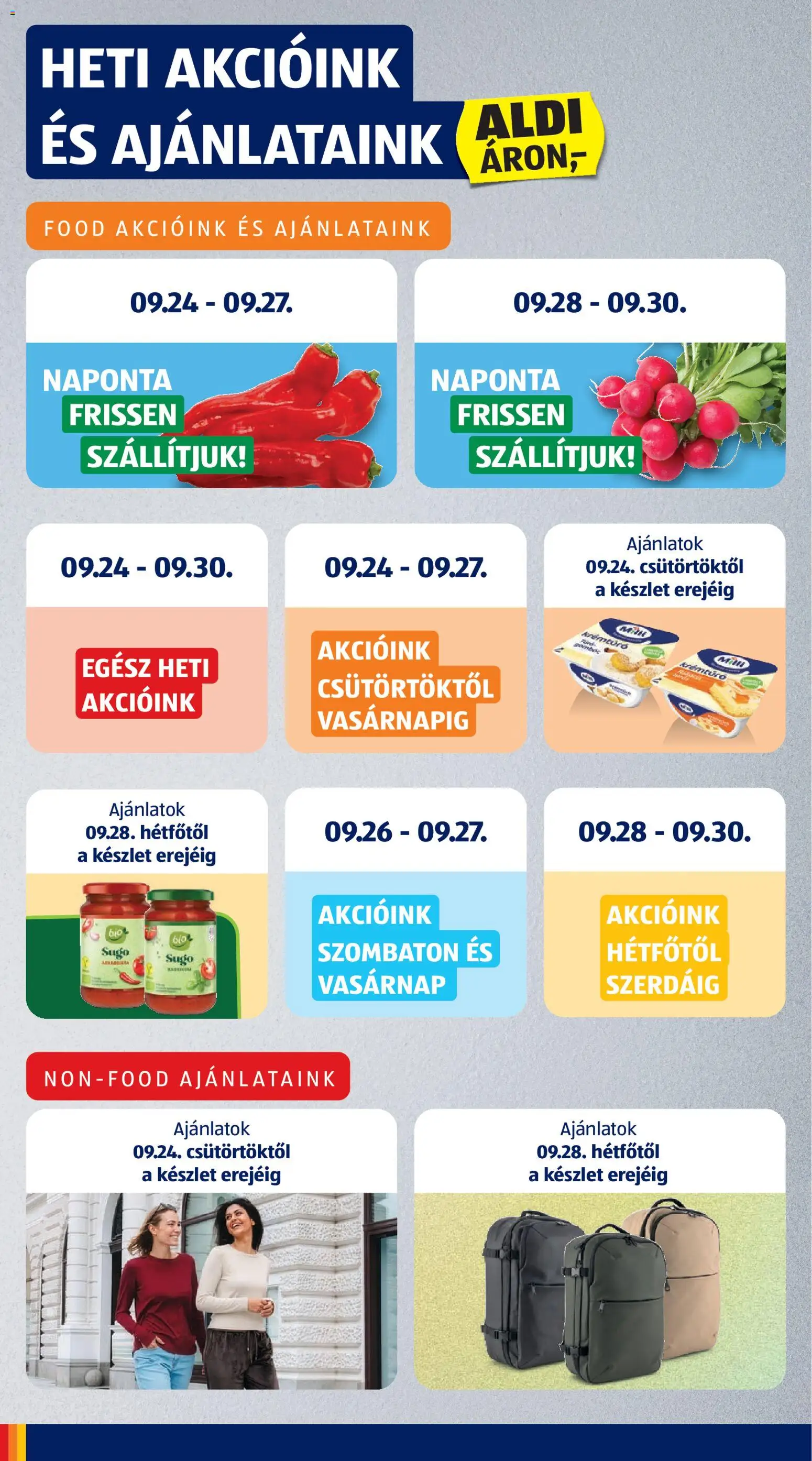 Aldi akciós ujság - amely érvényes a következő dátumtól: 2026.09.24. | Oldal: 4 | Termékek: Krémtúró
