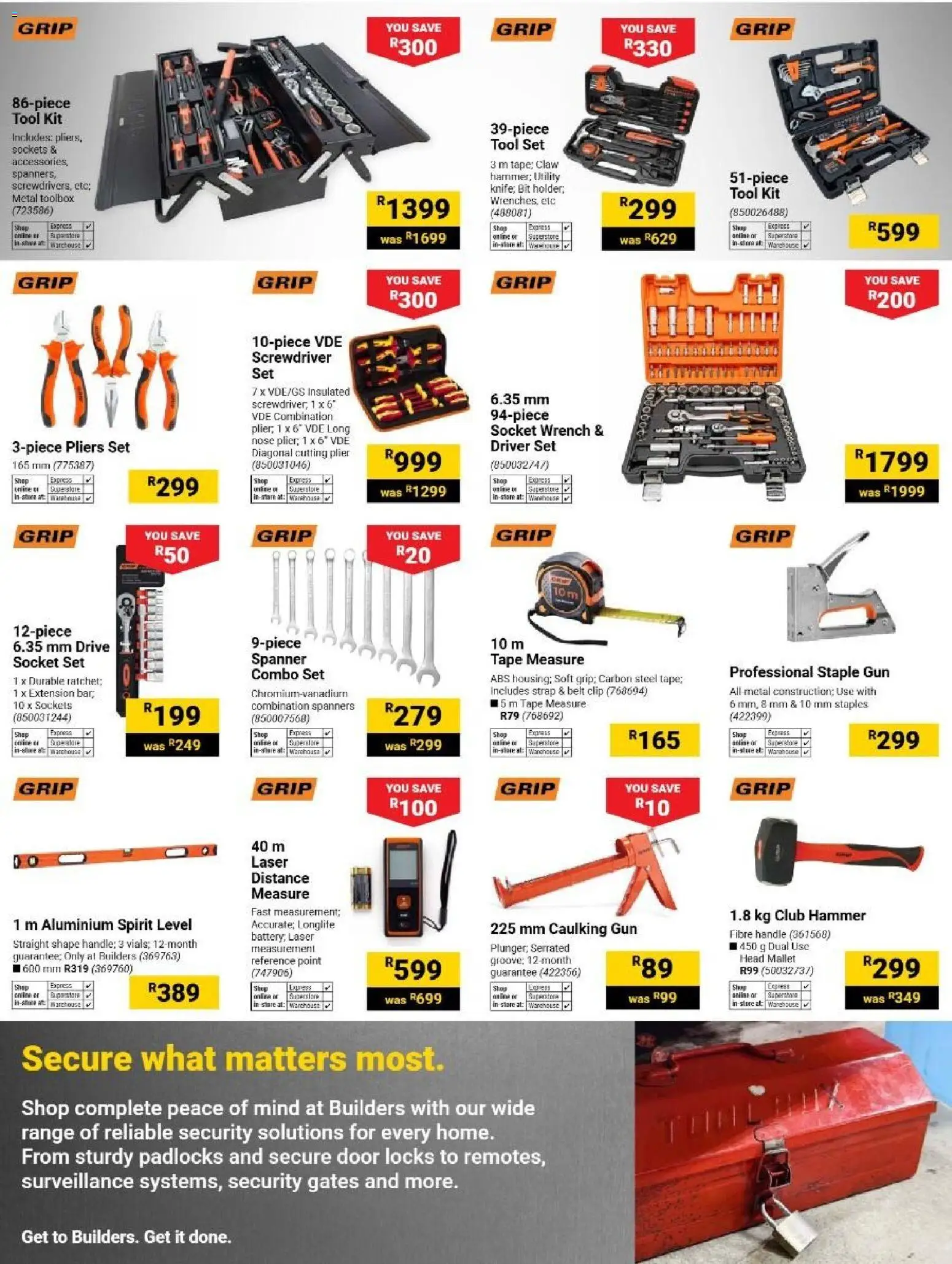 New Builders catalogue – valid from 06/10/2026 | Page: 41 | Products: Belt, Socket set, Hammer, Tape