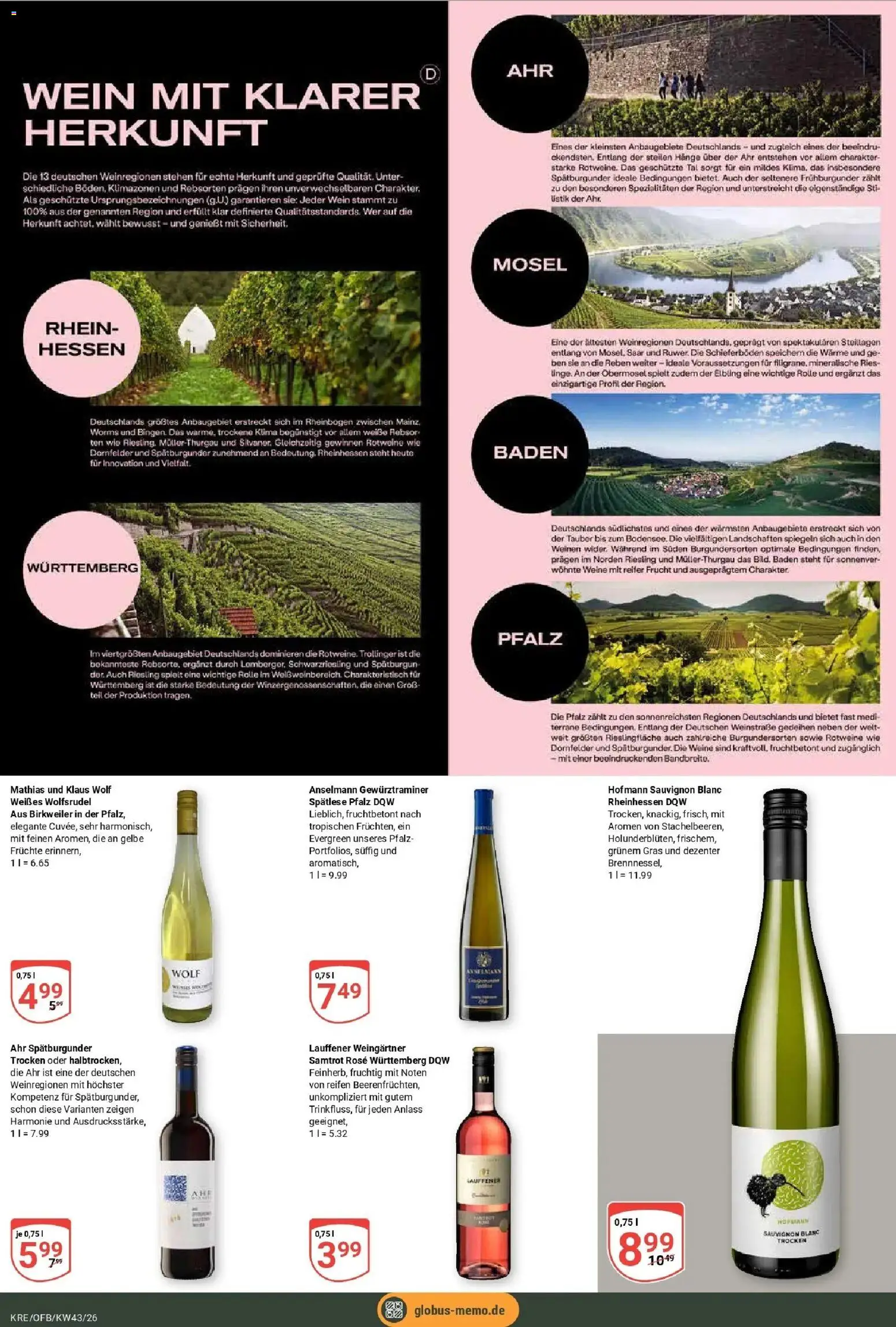 Globus Prospekt Krefeld (ab 19.10.2026) » Angebote online | Seite: 18 | Produkte: Spezialitäten, Wein
