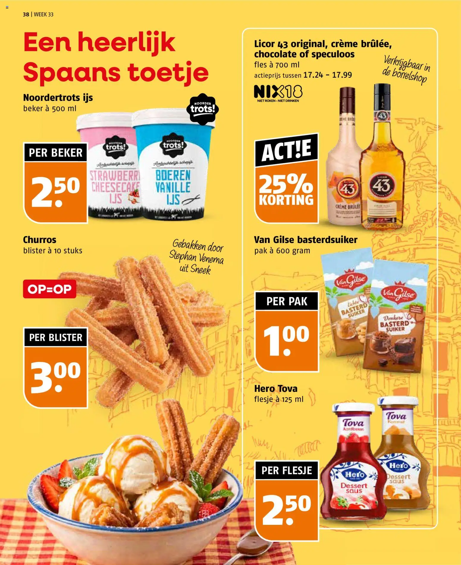 {H1} | Pagina: 38 | Producten: Suiker, Fles, Dessert, Saus
