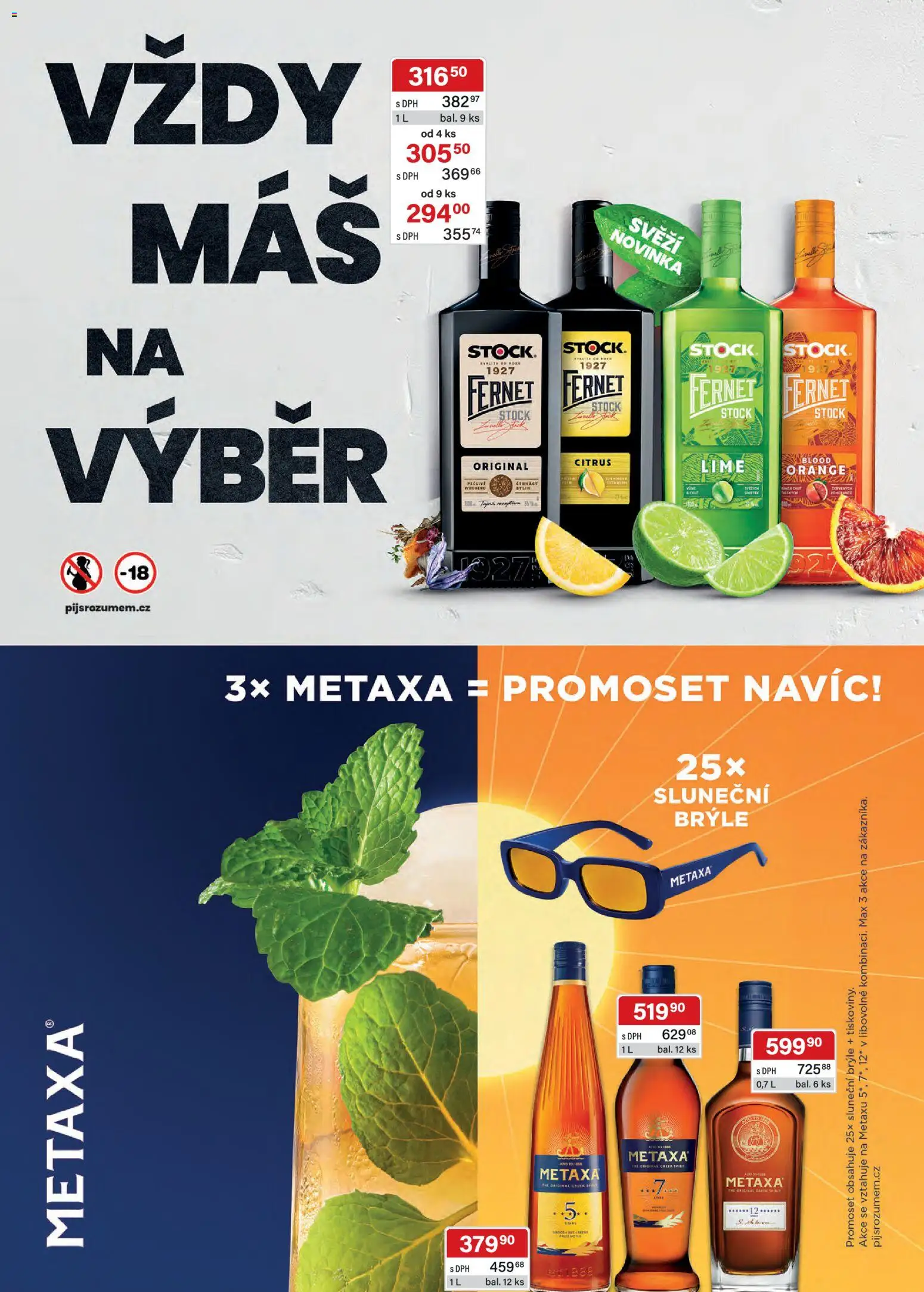 Astur & Qanto leták - Velkoobchod 07/2026 od 01.07.2026 | Strana: 18 | Produkty: Brýle, Metaxa, Fernet, Sluneční brýle