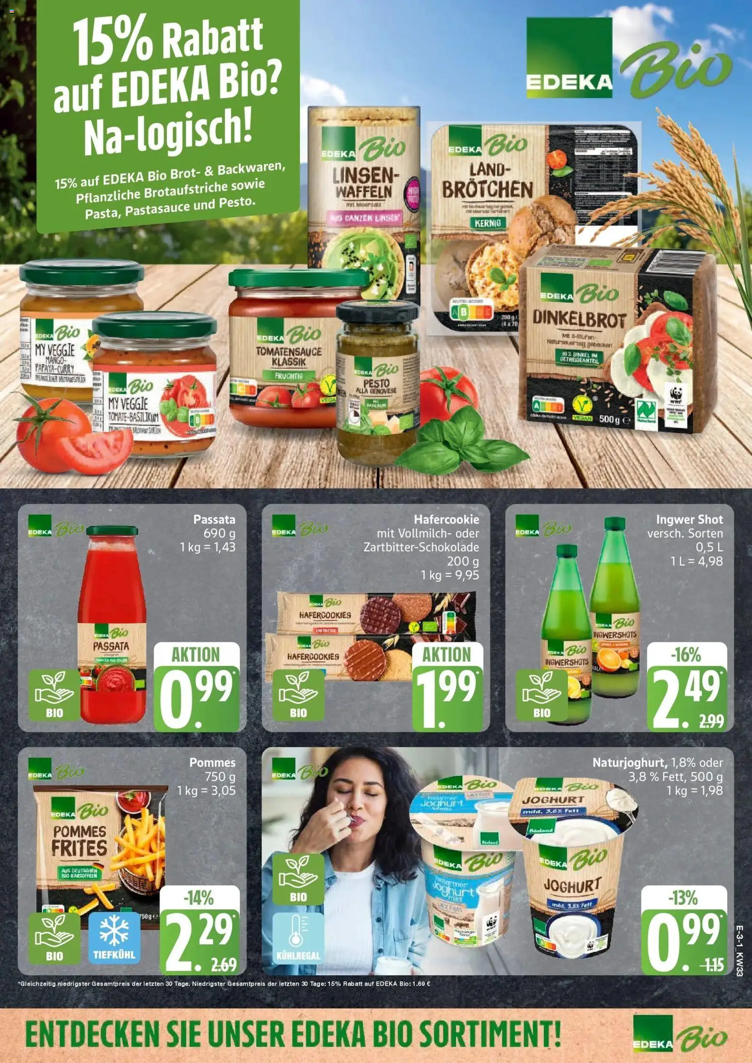 Edeka Prospekt Husum (ab 10.08.2026) » Angebote Online | Seite: 3 | Produkte: Joghurt, Pommes, Mango, Brot
