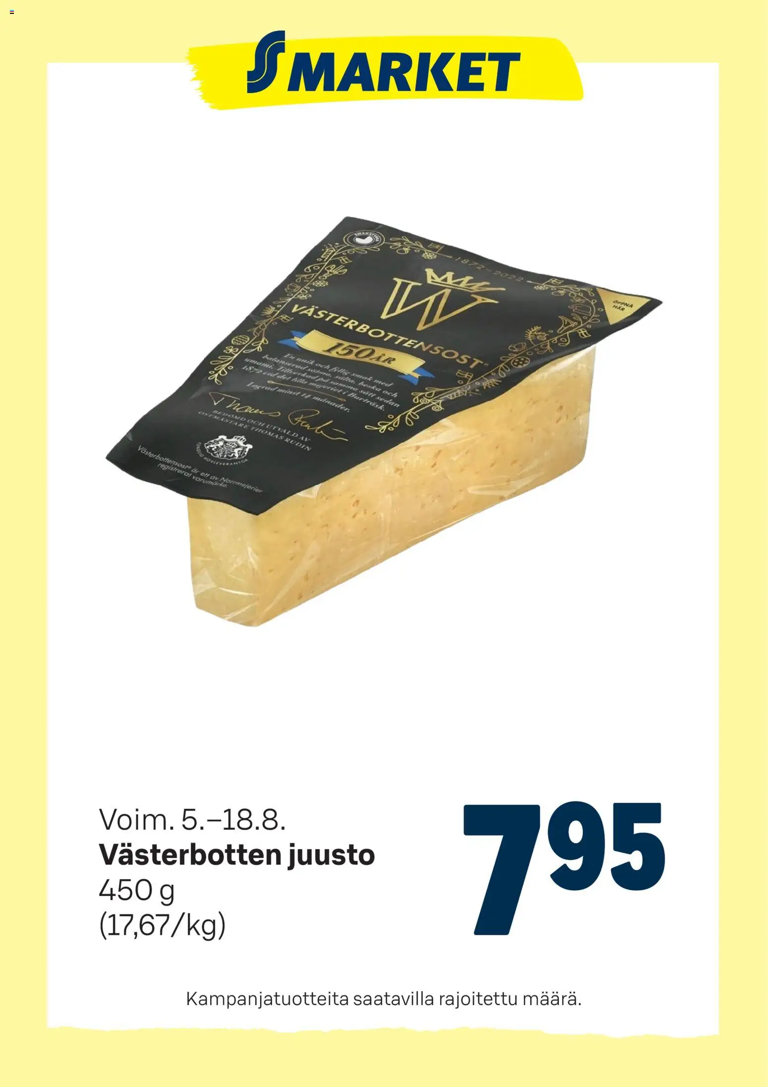 S-market tarjoukset juusto – voimassa 05/08/2026 alkaen | Sivu: 1