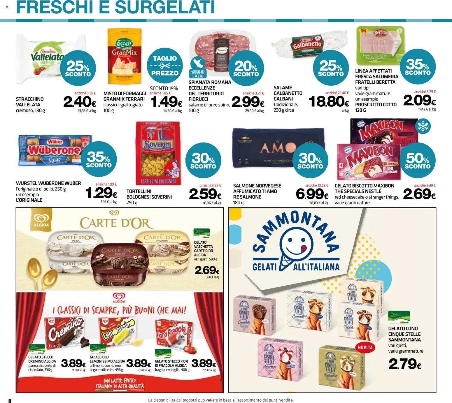 Volantino Superconti del 21.05.2026 | Pagina: 8 | Prodotti: Salame, Gelato, Wurstel, The