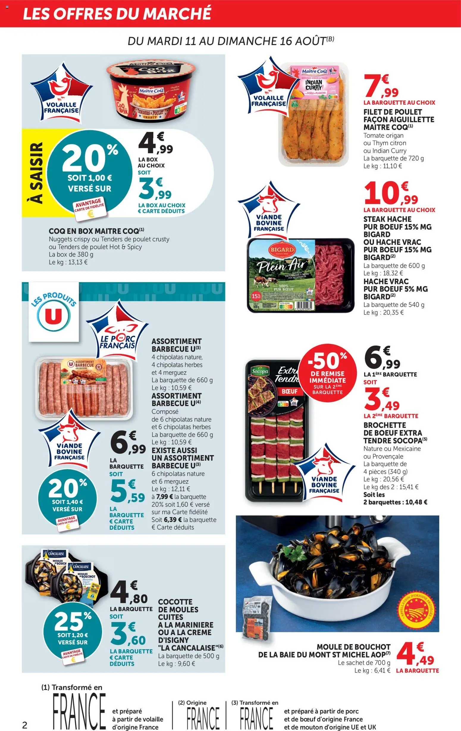 {H1} | Page: 2 | Produits: Marinière, Merguez, Thym, Crème