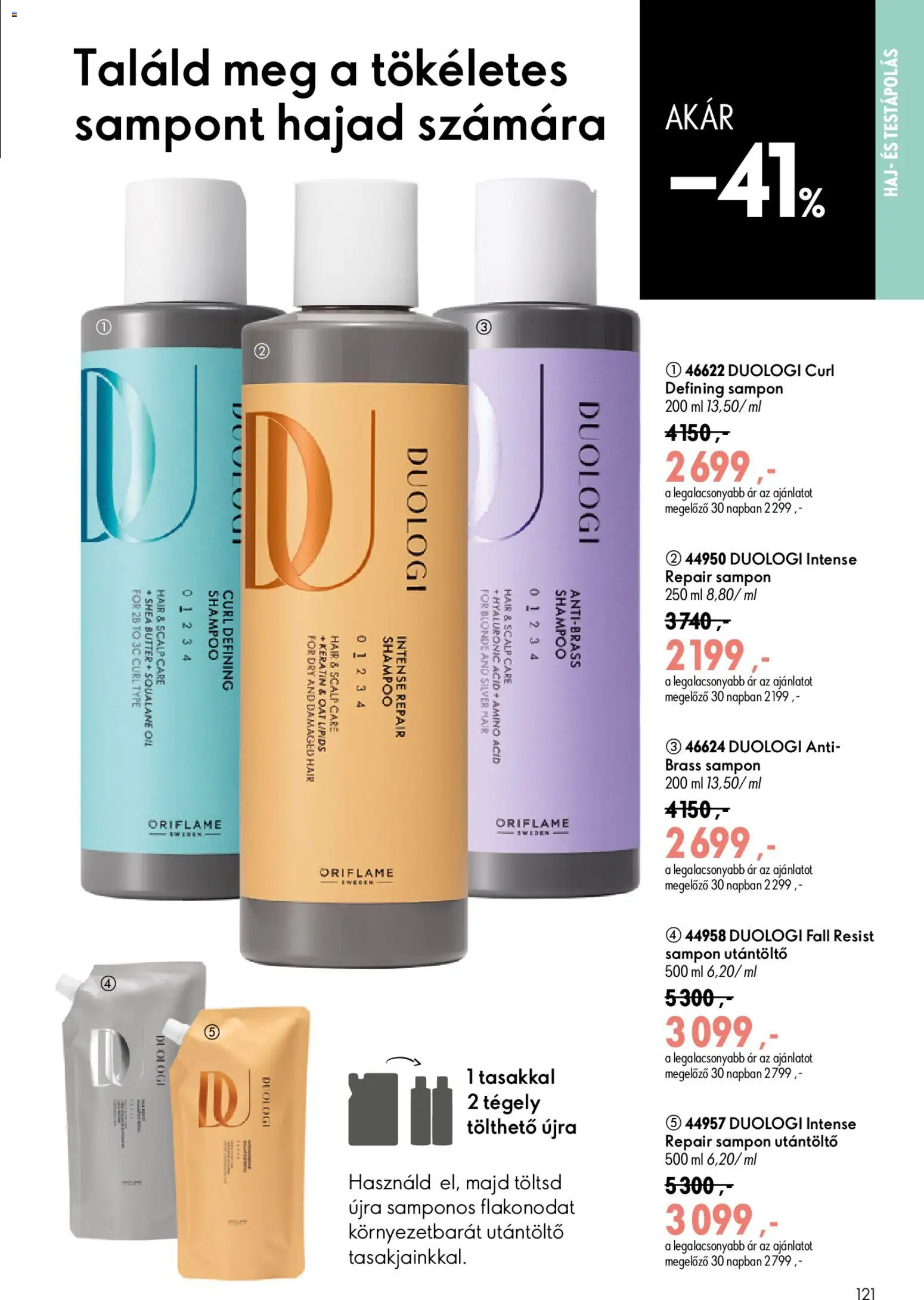 Oriflame akciós ujság - amely érvényes a következő dátumtól: 2026.07.08. | Oldal: 121 | Termékek: Sampon