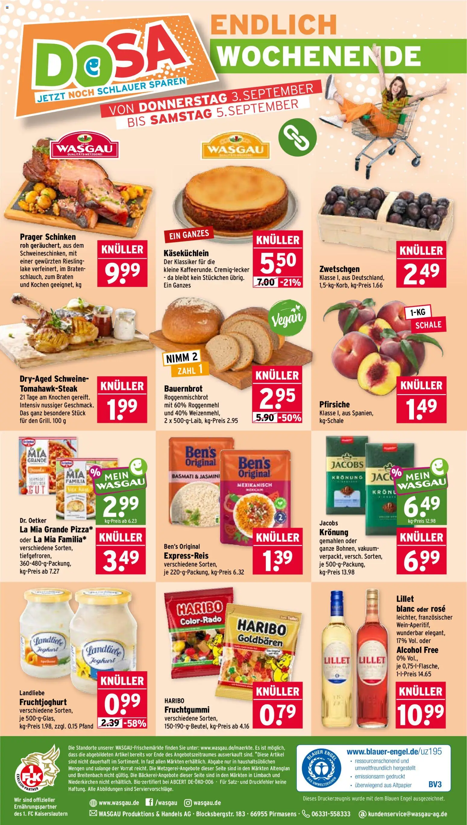 Wasgau Prospekt – gültig ab 31.08.2026 | Seite: 30 | Produkte: Haribo, Zwetschgen, Lillet, Schinken